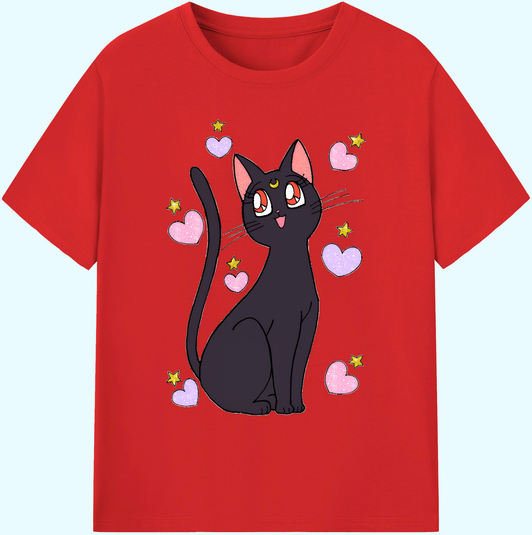 （画像用） 美少女戦士セーラームーン Sailor Moon 綿100％ メンズ半袖Tシャツ｜肌触りやわらか＆通気性