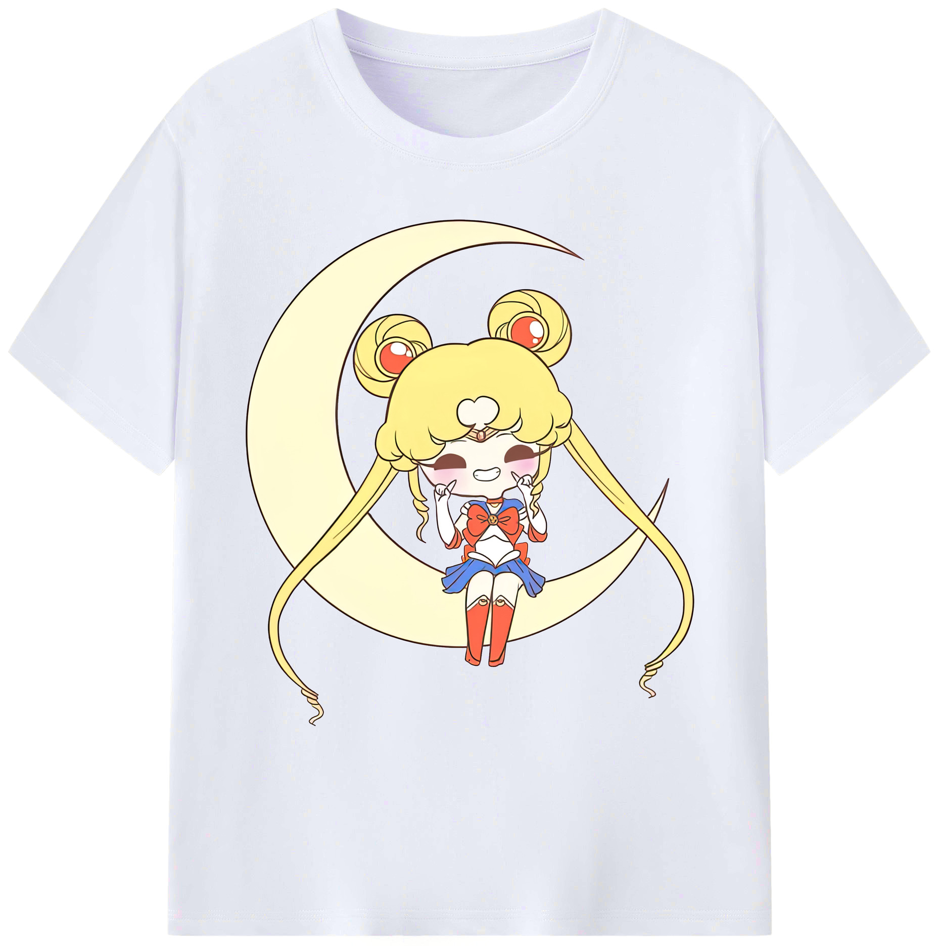 （画像用） 美少女戦士セーラームーン 月野 うさぎ つきの うさぎ Sailor Moon Tsukino Usagi 綿100％ メンズ半袖Tシャツ｜肌触りやわらか＆通気性