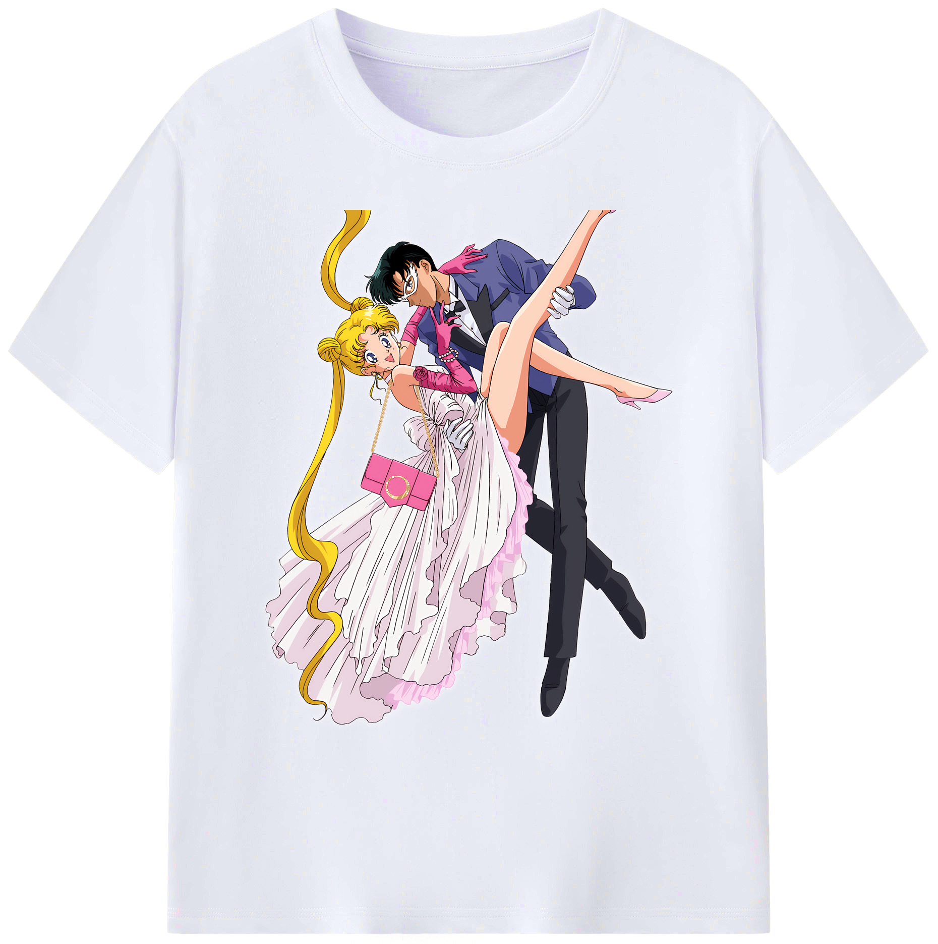 （画像用） 美少女戦士セーラームーン 愛野 美奈子 あいの みなこ Sailor Moon Aino Minako 綿100％ メンズ半袖Tシャツ｜肌触りやわらか＆通気性