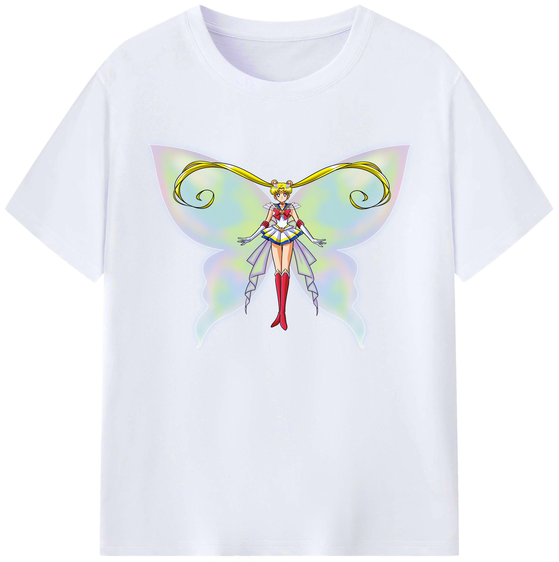 （画像用） 美少女戦士セーラームーン 月野 うさぎ つきの うさぎ Sailor Moon Tsukino Usagi 綿100％ メンズ半袖Tシャツ｜肌触りやわらか＆通気性