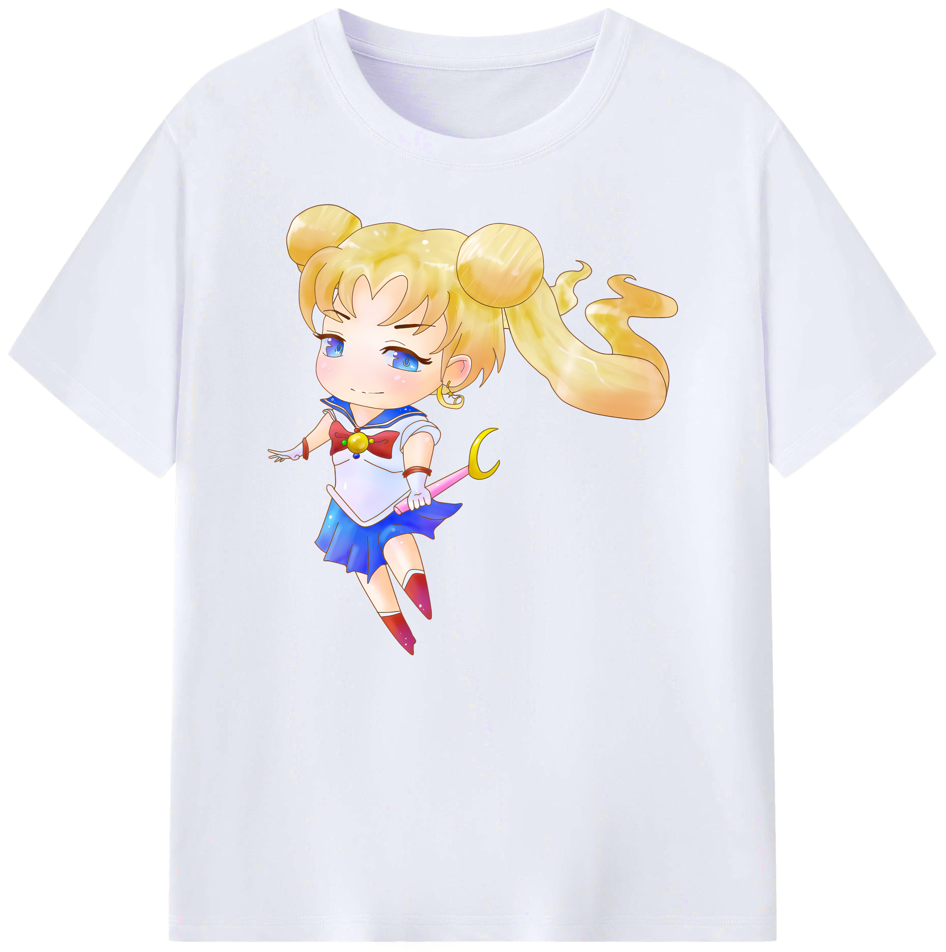 （画像用） 美少女戦士セーラームーン 愛野 美奈子 あいの みなこ Sailor Moon Aino Minako 綿100％ メンズ半袖Tシャツ｜肌触りやわらか＆通気性