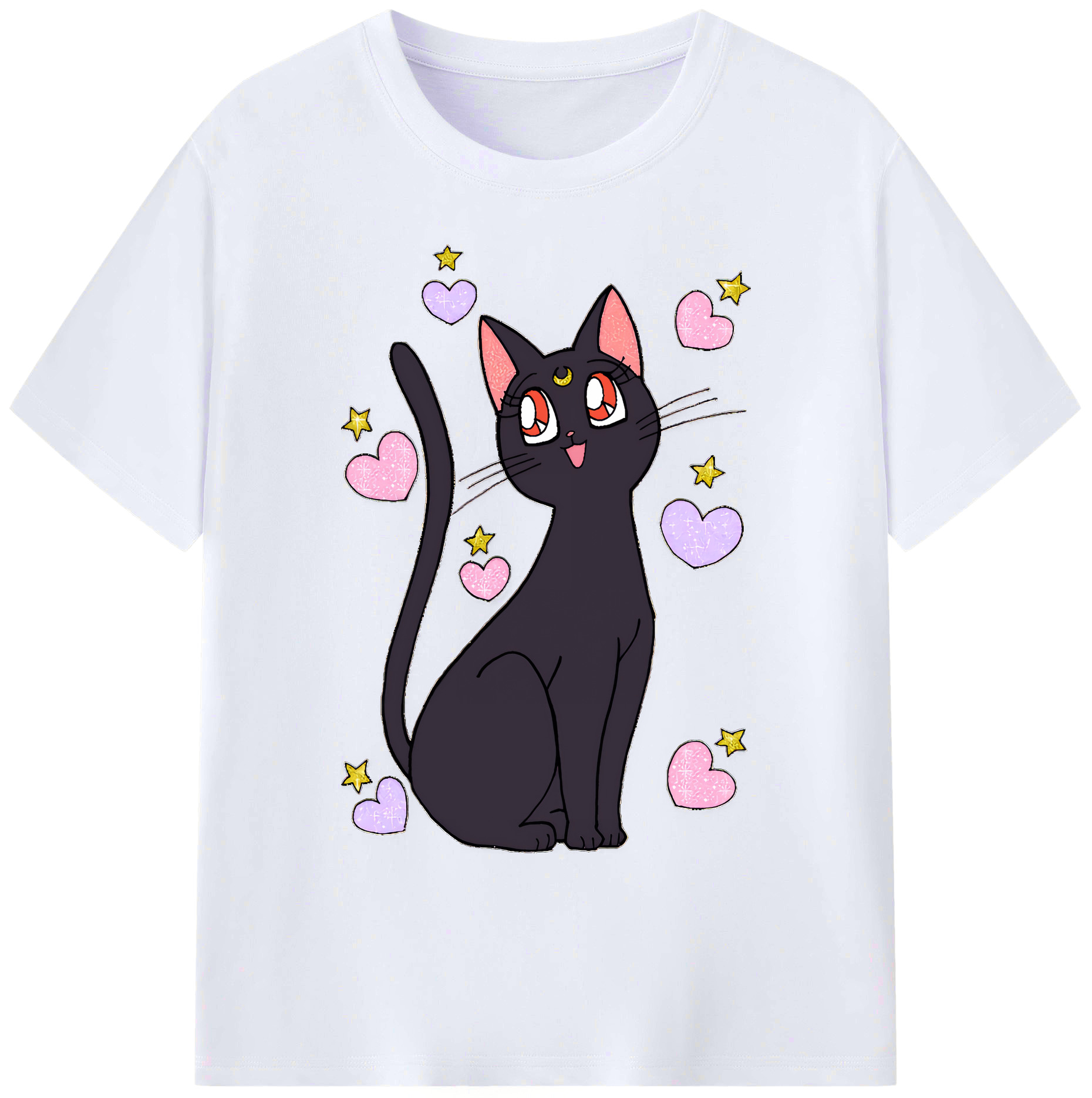 （画像用） 美少女戦士セーラームーン Sailor Moon 綿100％ メンズ半袖Tシャツ｜肌触りやわらか＆通気性