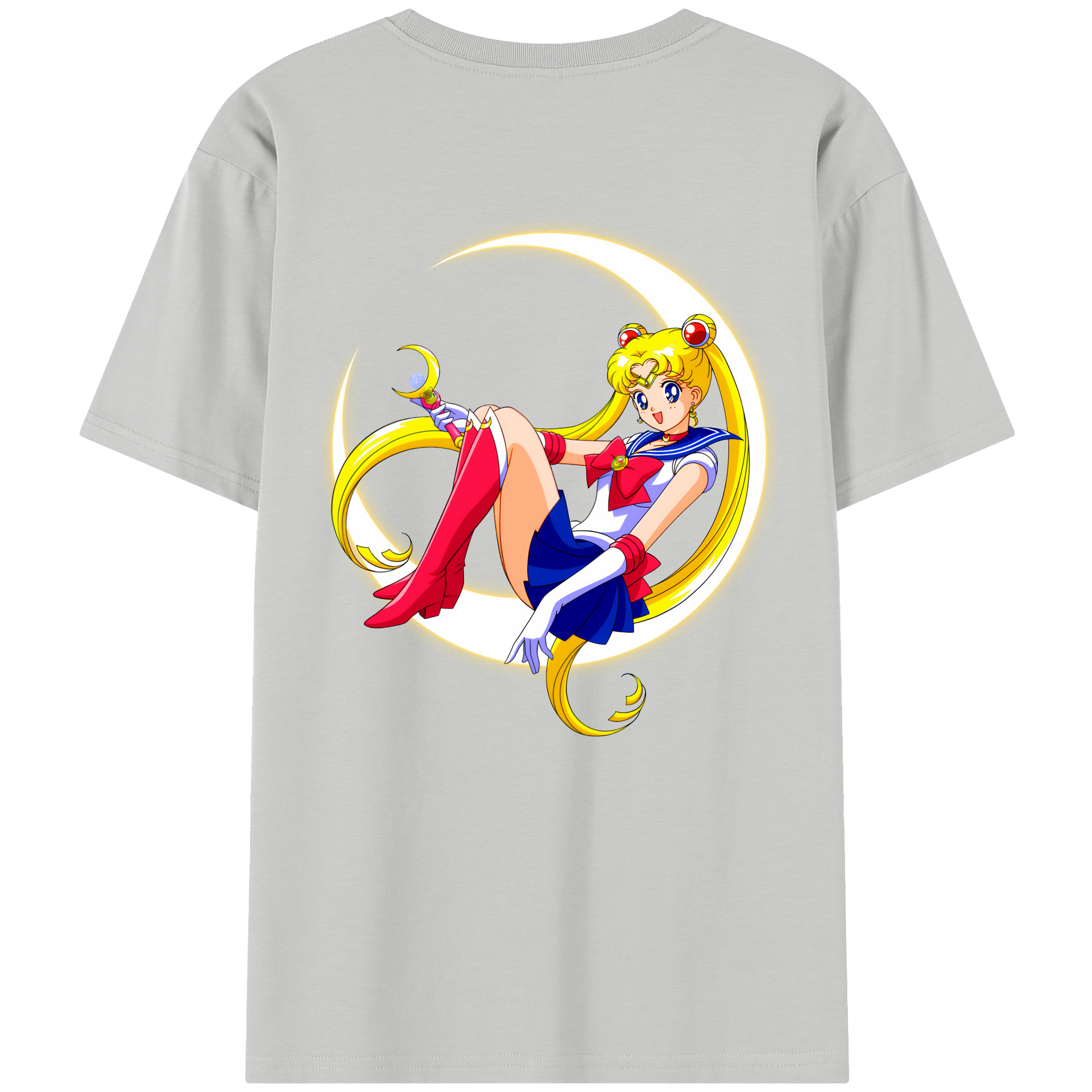 （画像用） 美少女戦士セーラームーン 月野 うさぎ つきの うさぎ Sailor Moon Tsukino Usagi レディース半袖Tシャツ(バックプリント)
