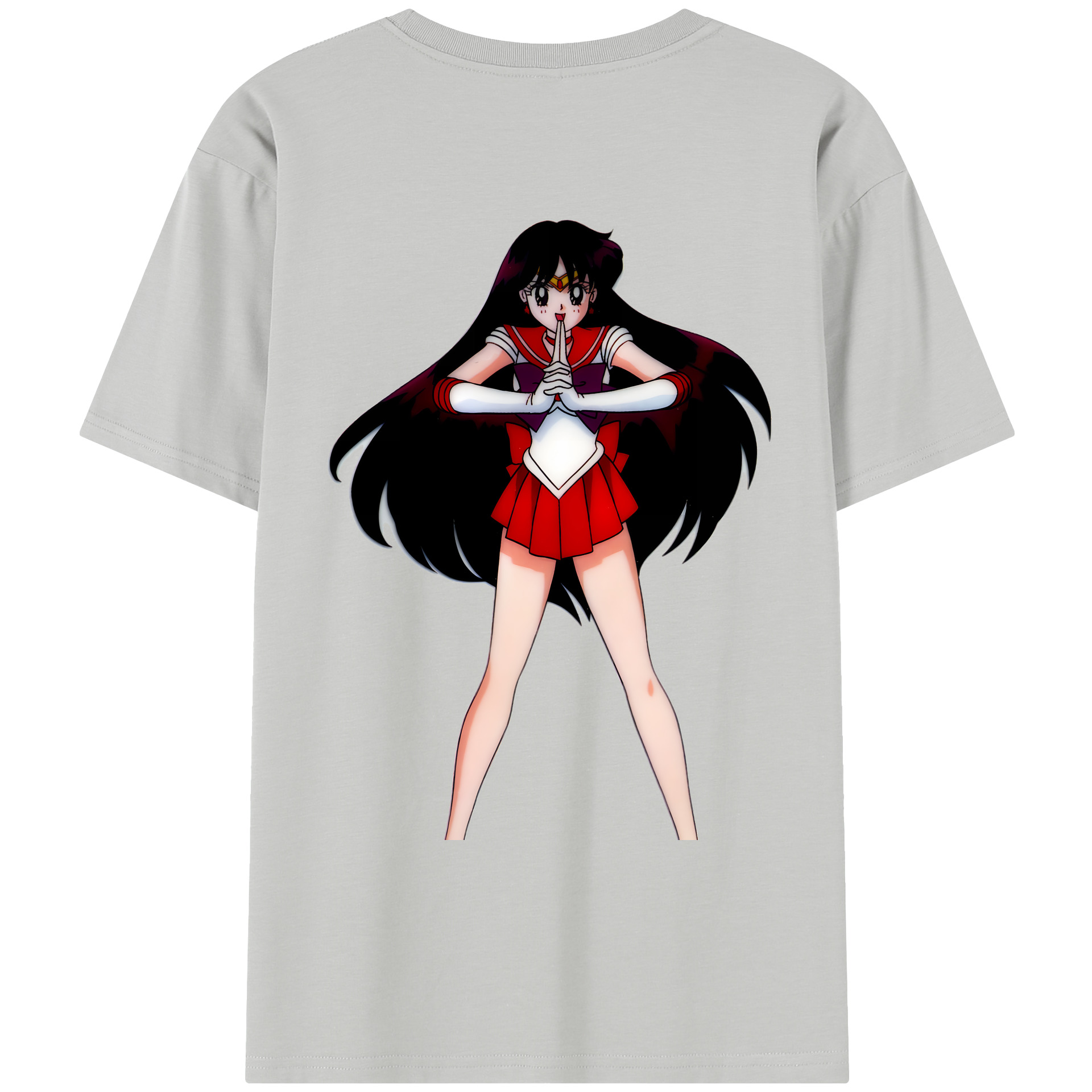 （画像用） 美少女戦士セーラームーン 火野レイ ひの レイ Sailor Moon Hino Rei （セーラーマーズ,Sailor Mars） レディース半袖Tシャツ(バックプリント)