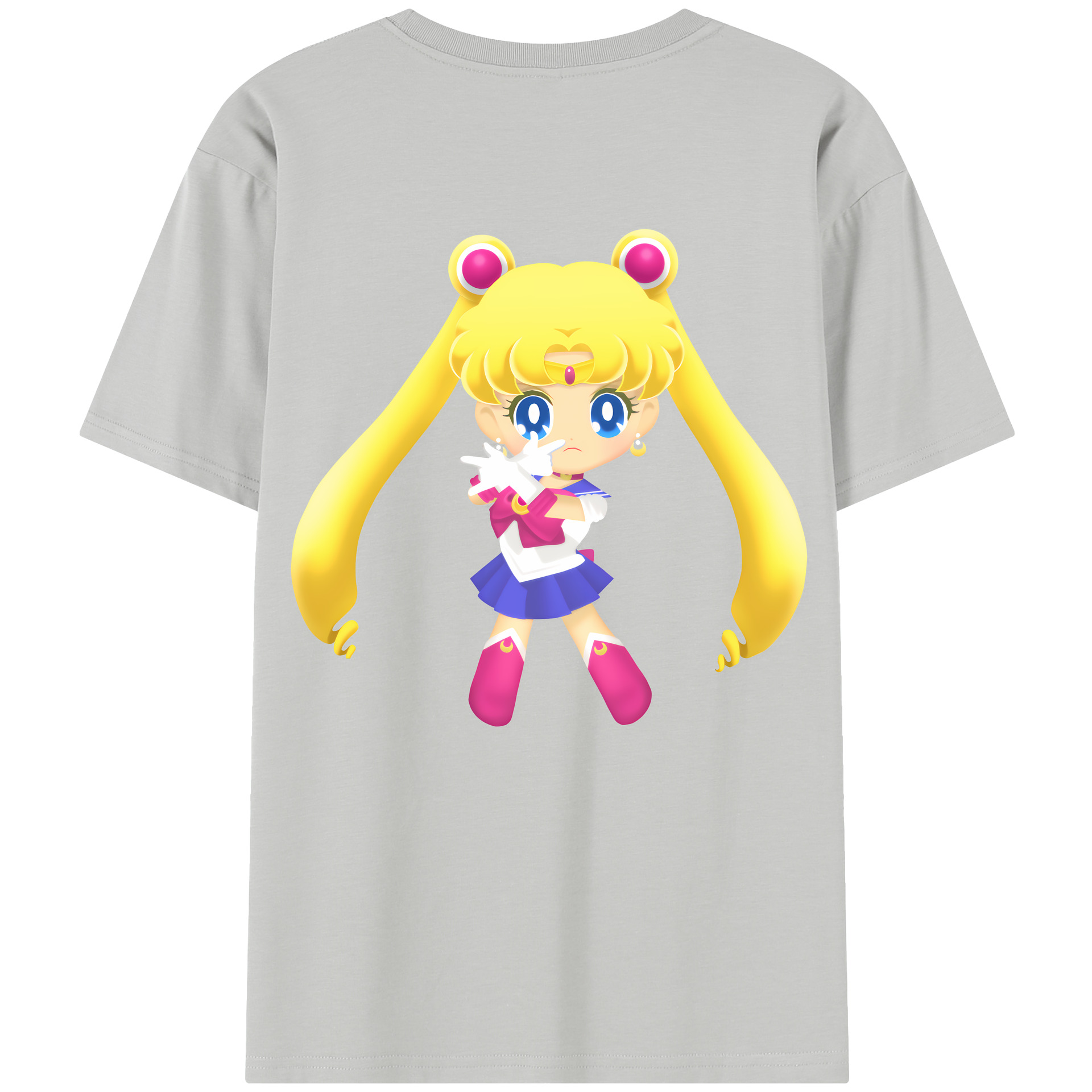 （画像用） 美少女戦士セーラームーン 月野 うさぎ つきの うさぎ Sailor Moon Tsukino Usagi レディース半袖Tシャツ(バックプリント)