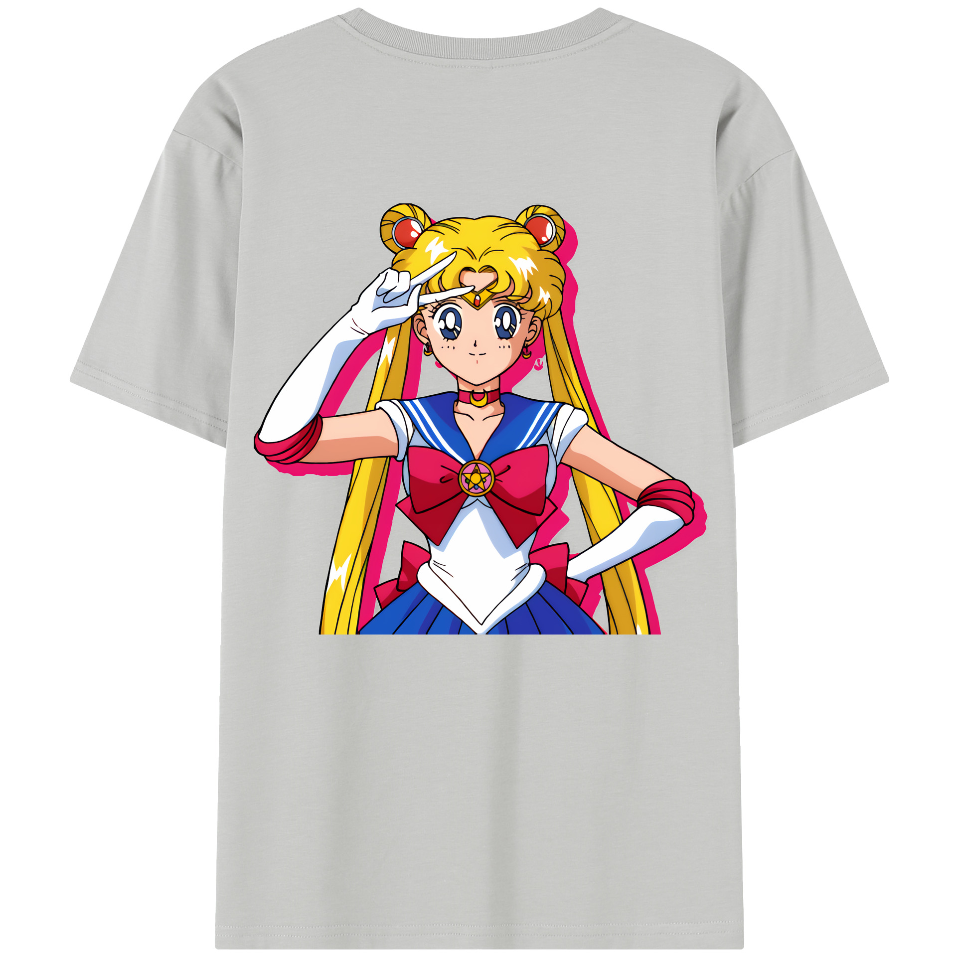 （画像用） 美少女戦士セーラームーン 月野 うさぎ つきの うさぎ Sailor Moon Tsukino Usagi レディース半袖Tシャツ(バックプリント)