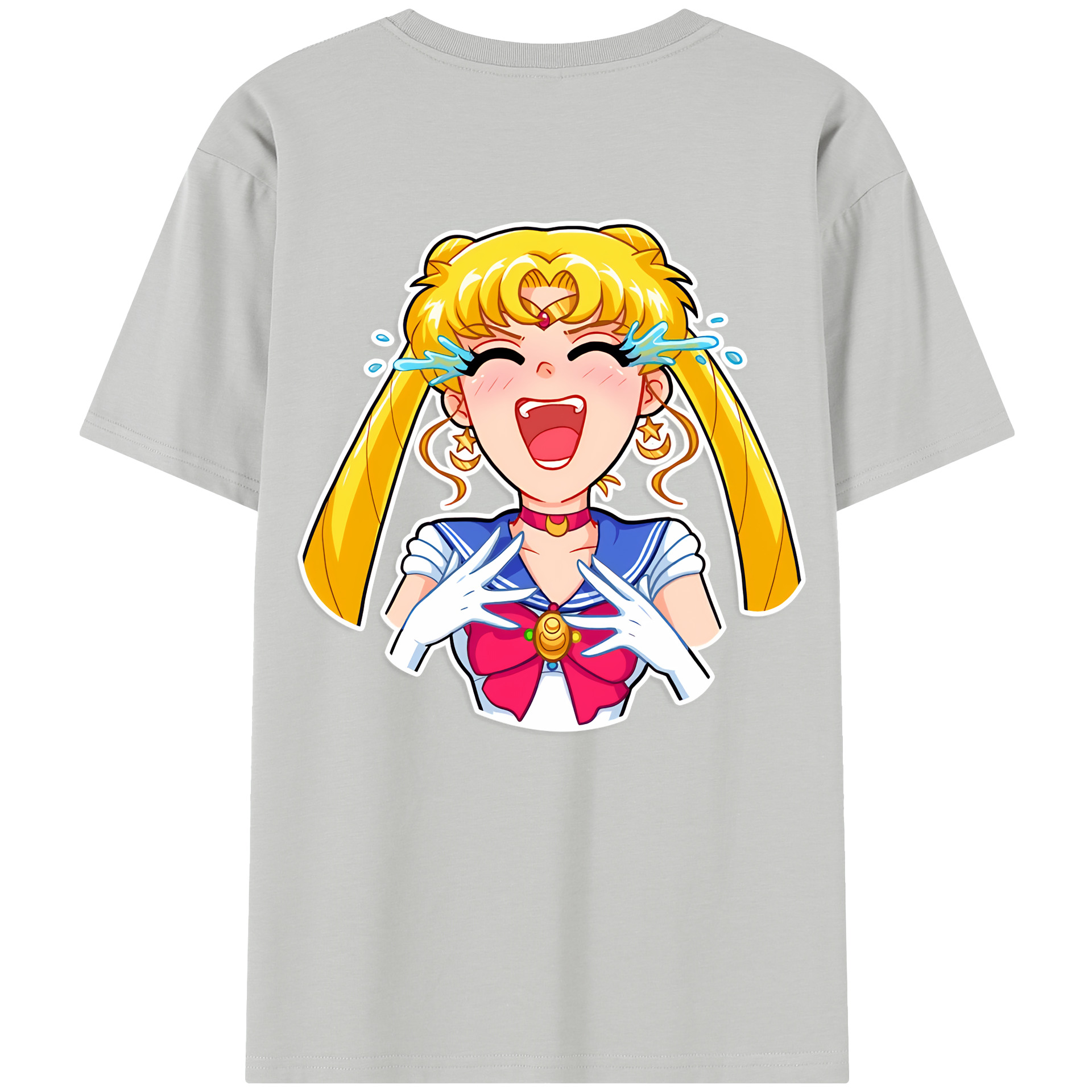 （画像用） 美少女戦士セーラームーン 月野 うさぎ つきの うさぎ Sailor Moon Tsukino Usagi レディース半袖Tシャツ(バックプリント)
