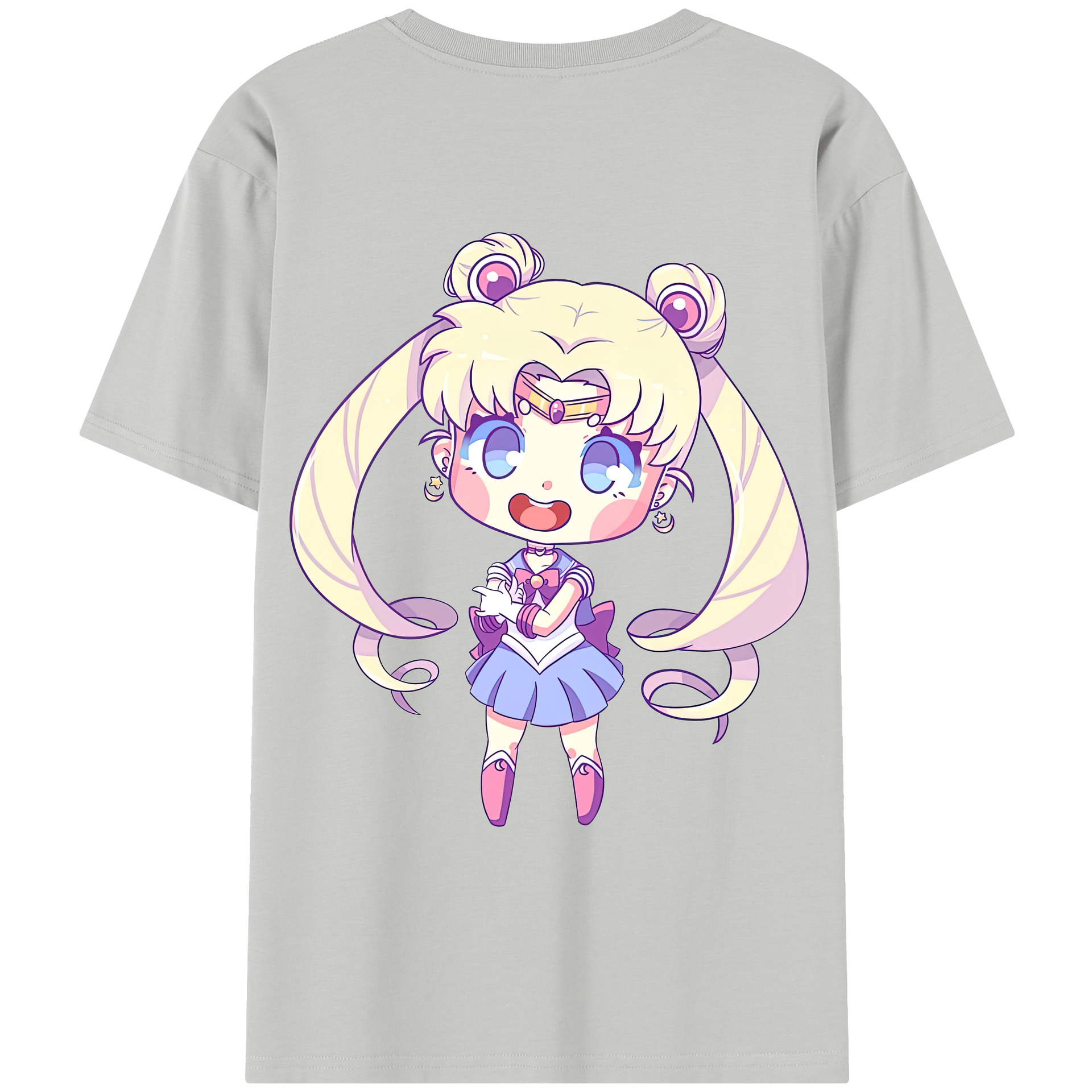 （画像用） 美少女戦士セーラームーン 月野 うさぎ つきの うさぎ Sailor Moon Tsukino Usagi レディース半袖Tシャツ(バックプリント)