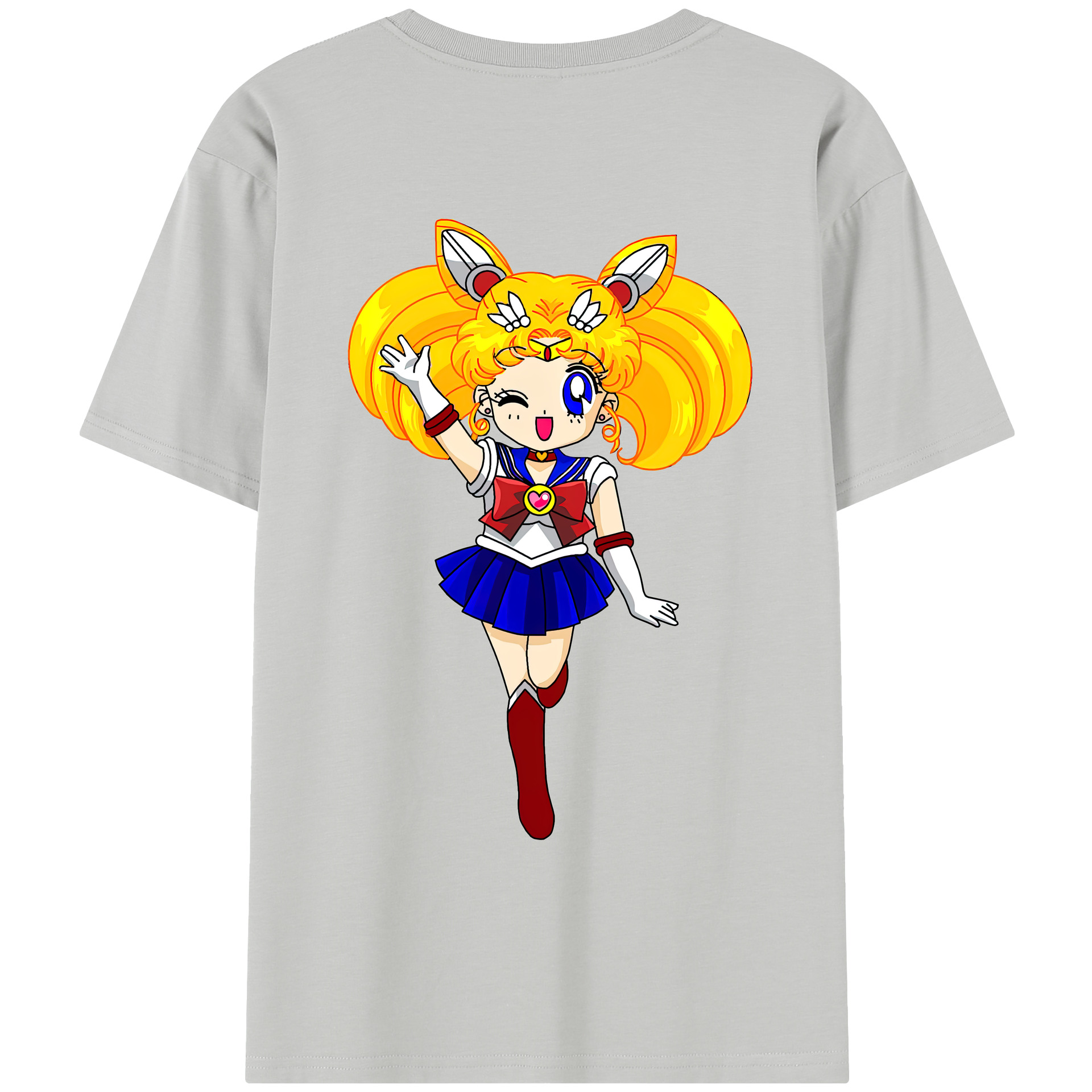 （画像用） 美少女戦士セーラームーン 月野 うさぎ つきの うさぎ Sailor Moon Tsukino Usagi レディース半袖Tシャツ(バックプリント)