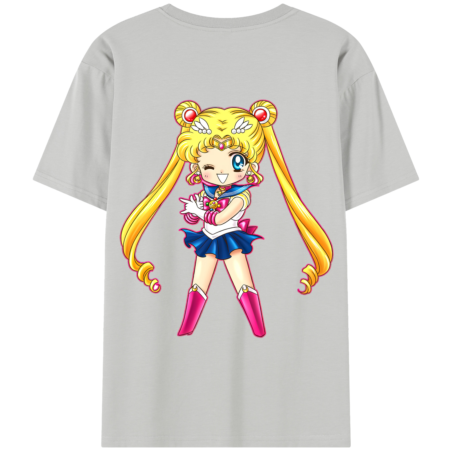 （画像用） 美少女戦士セーラームーン 月野 うさぎ つきの うさぎ Sailor Moon Tsukino Usagi レディース半袖Tシャツ(バックプリント)