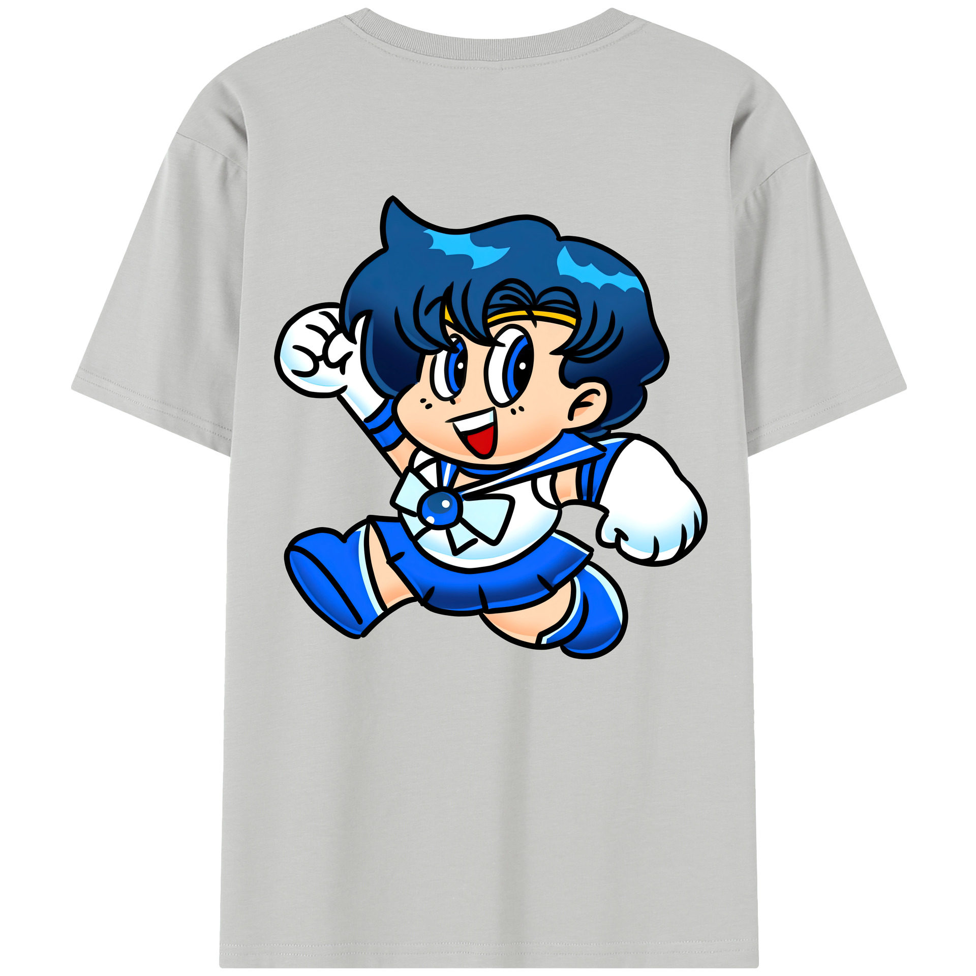 （画像用） 美少女戦士セーラームーン 水野 亜美 みずの あみ Sailor Moon Mizuno Ami レディース半袖Tシャツ(バックプリント)