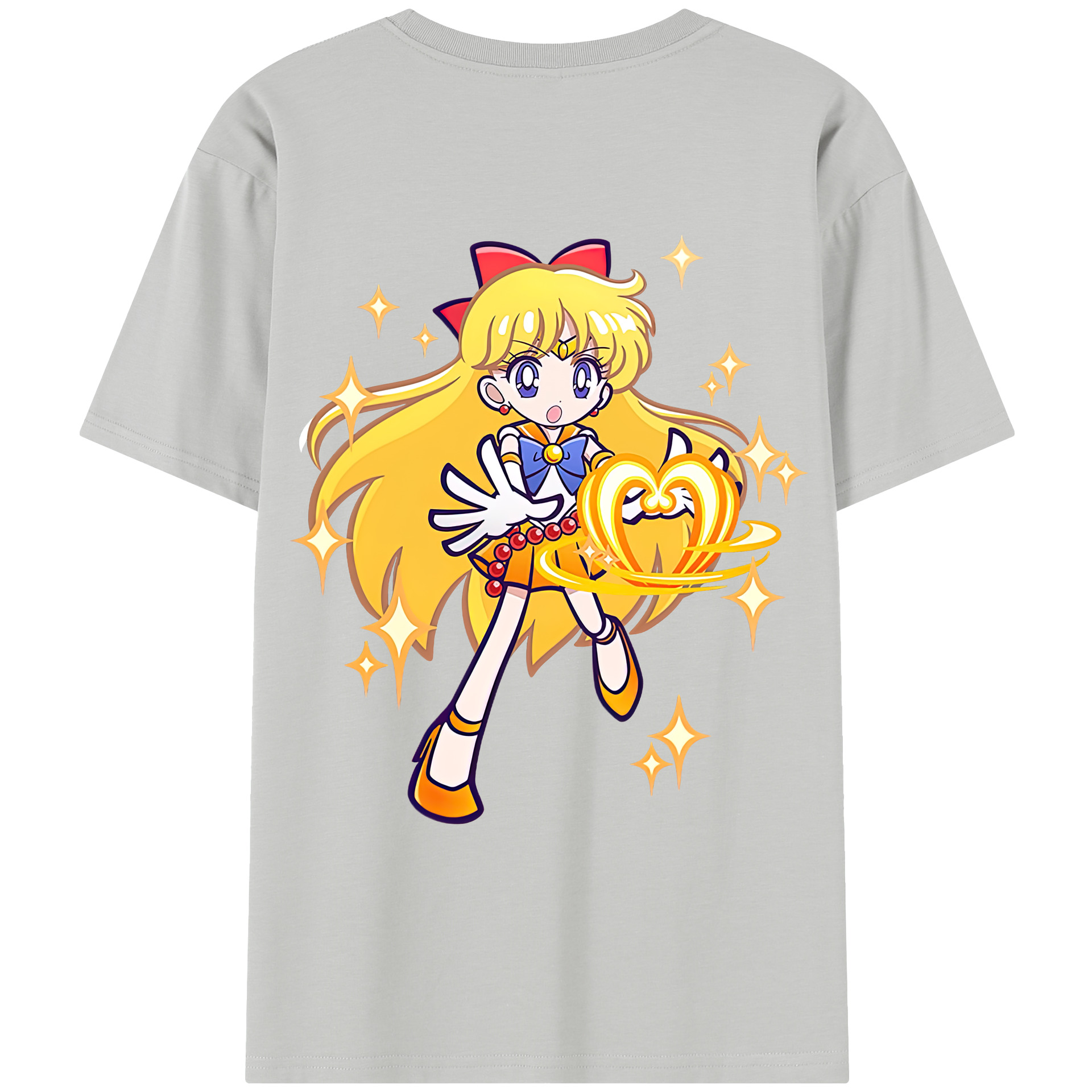 （画像用） 美少女戦士セーラームーン 愛野 美奈子 あいの みなこ Sailor Moon Aino Minako レディース半袖Tシャツ(バックプリント)
