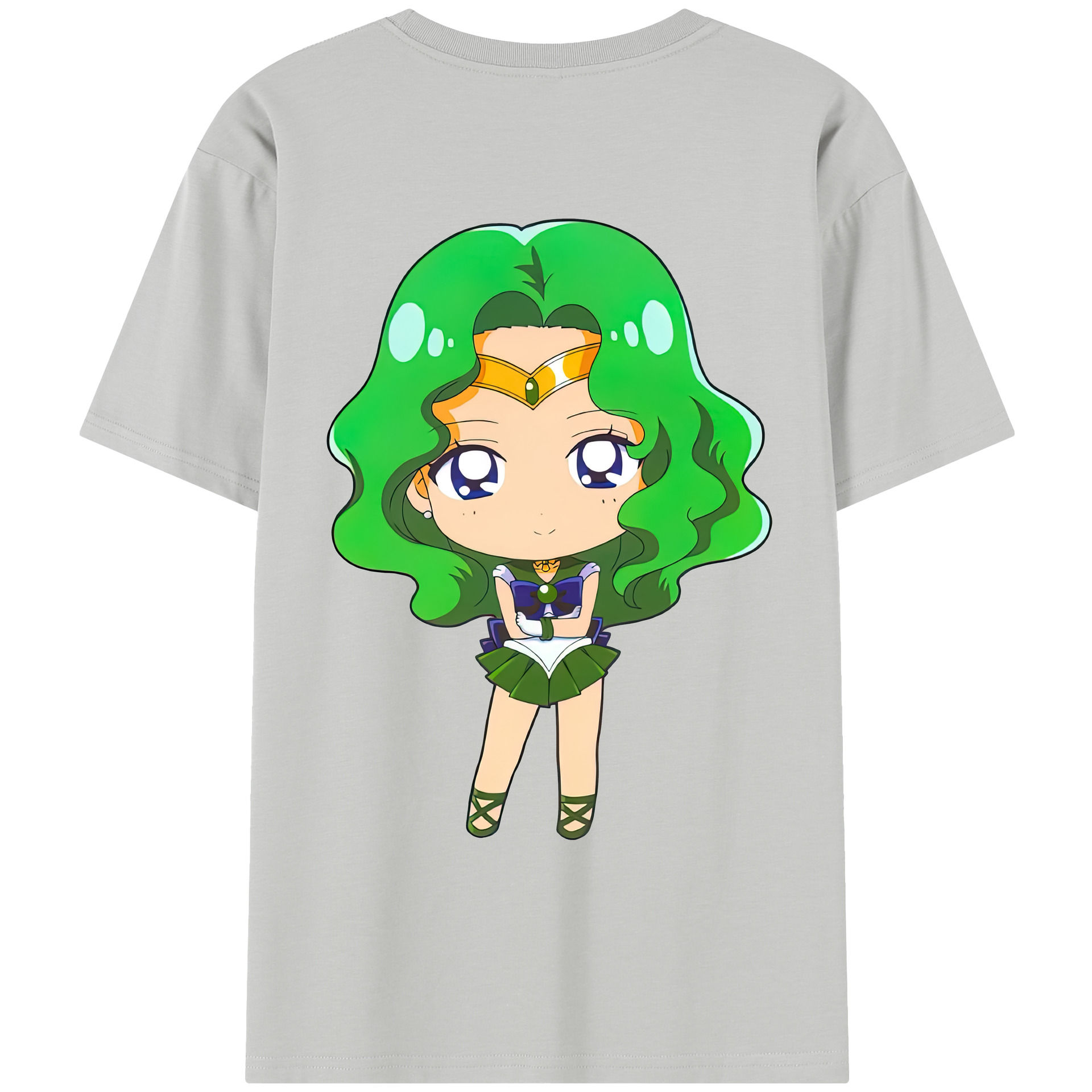 （画像用） 美少女戦士セーラームーン 海王 みちる（かいおう みちる） Sailor Moon Kaiou Michiru レディース半袖Tシャツ(バックプリント)