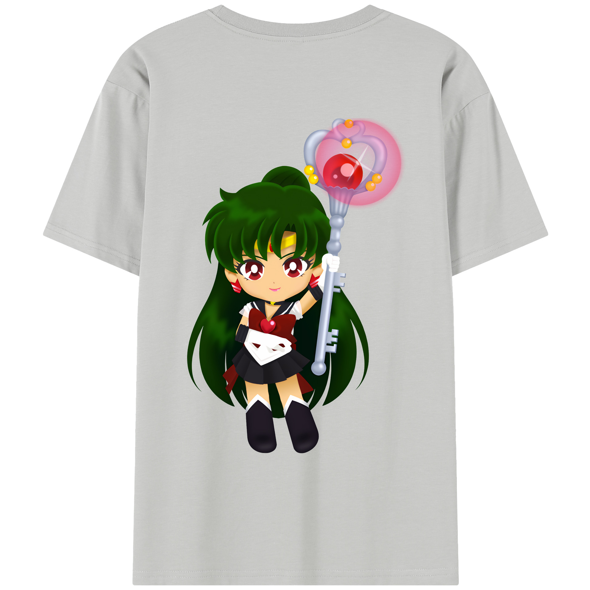 （画像用） 美少女戦士セーラームーン 冥王せつな Sailor Moon Meiou Setsuna レディース半袖Tシャツ(バックプリント)