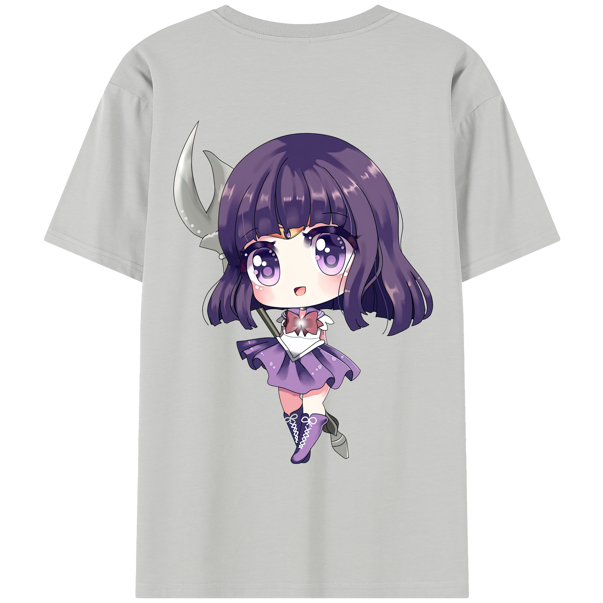 （画像用） 美少女戦士セーラームーン 土萠ほたる Sailor Moon Tomoe Hotaru （セーラーサターン；Sailor Saturn） レディース半袖Tシャツ(バックプリント)
