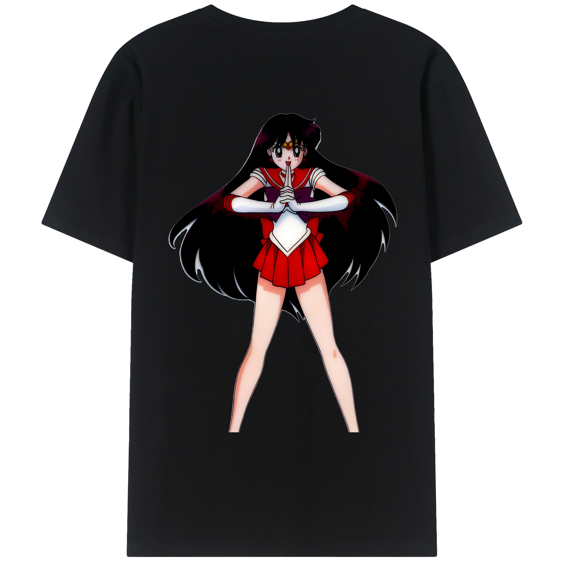 （画像用） 美少女戦士セーラームーン 火野レイ ひの レイ Sailor Moon Hino Rei （セーラーマーズ,Sailor Mars） レディース半袖Tシャツ(バックプリント)