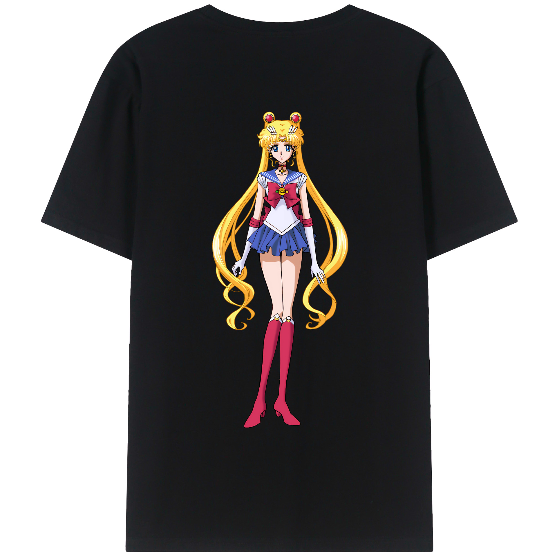 （画像用） 美少女戦士セーラームーン 月野 うさぎ つきの うさぎ Sailor Moon Tsukino Usagi レディース半袖Tシャツ(バックプリント)