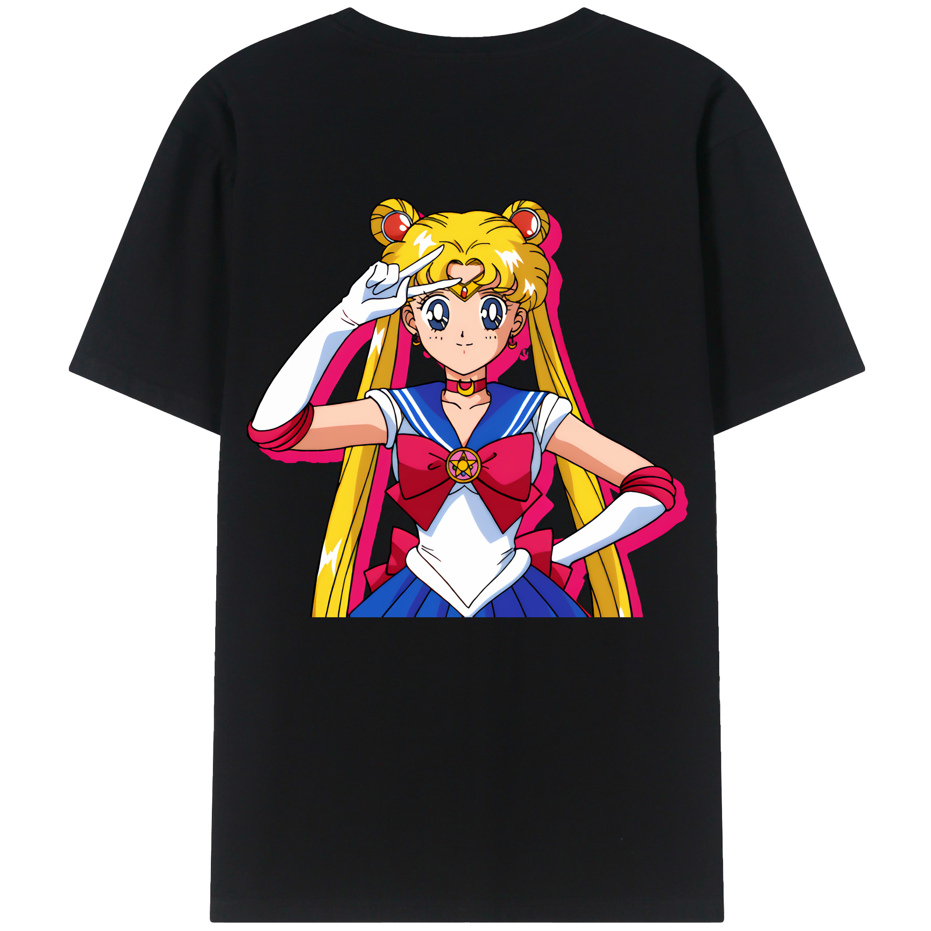 （画像用） 美少女戦士セーラームーン 月野 うさぎ つきの うさぎ Sailor Moon Tsukino Usagi レディース半袖Tシャツ(バックプリント)