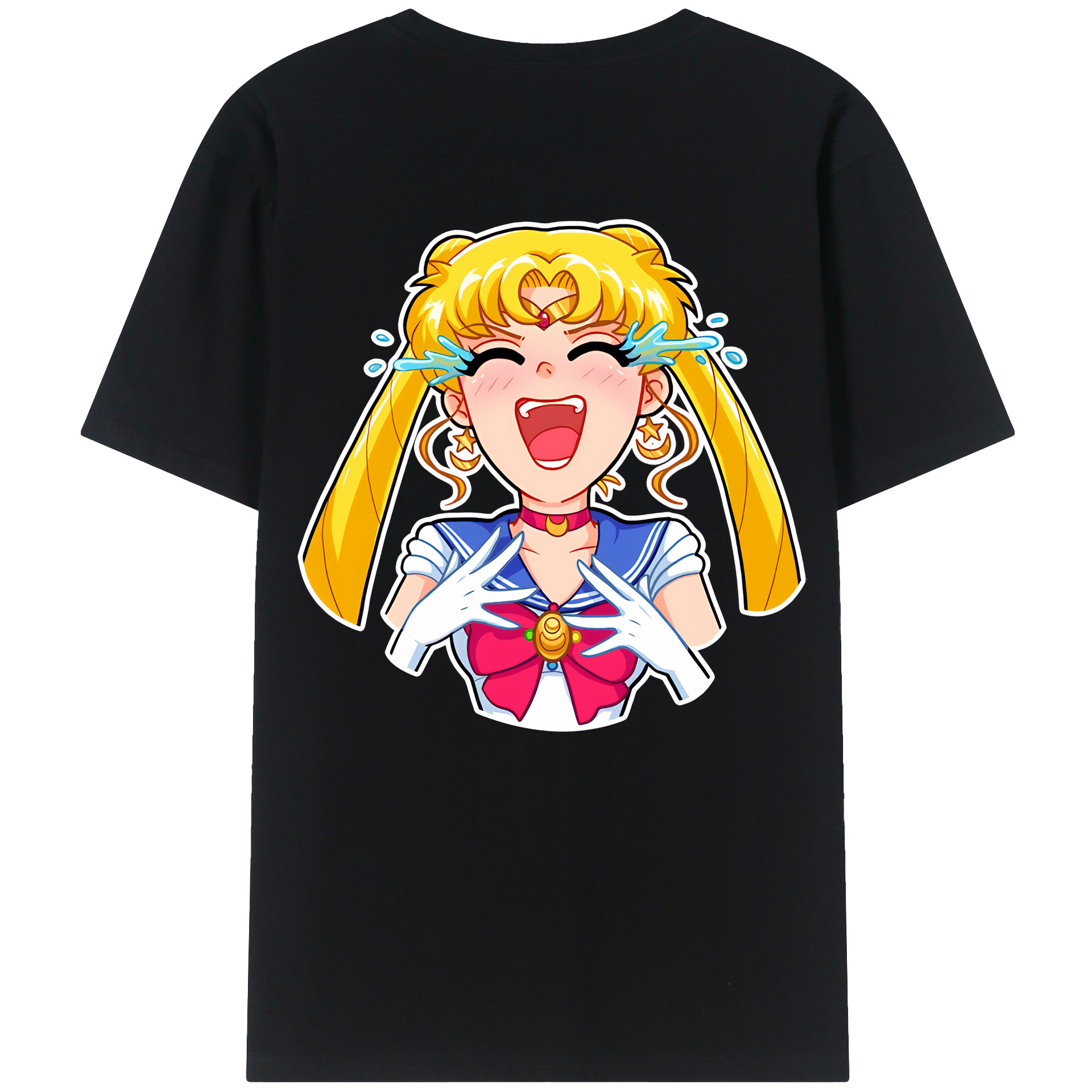 （画像用） 美少女戦士セーラームーン 月野 うさぎ つきの うさぎ Sailor Moon Tsukino Usagi レディース半袖Tシャツ(バックプリント)