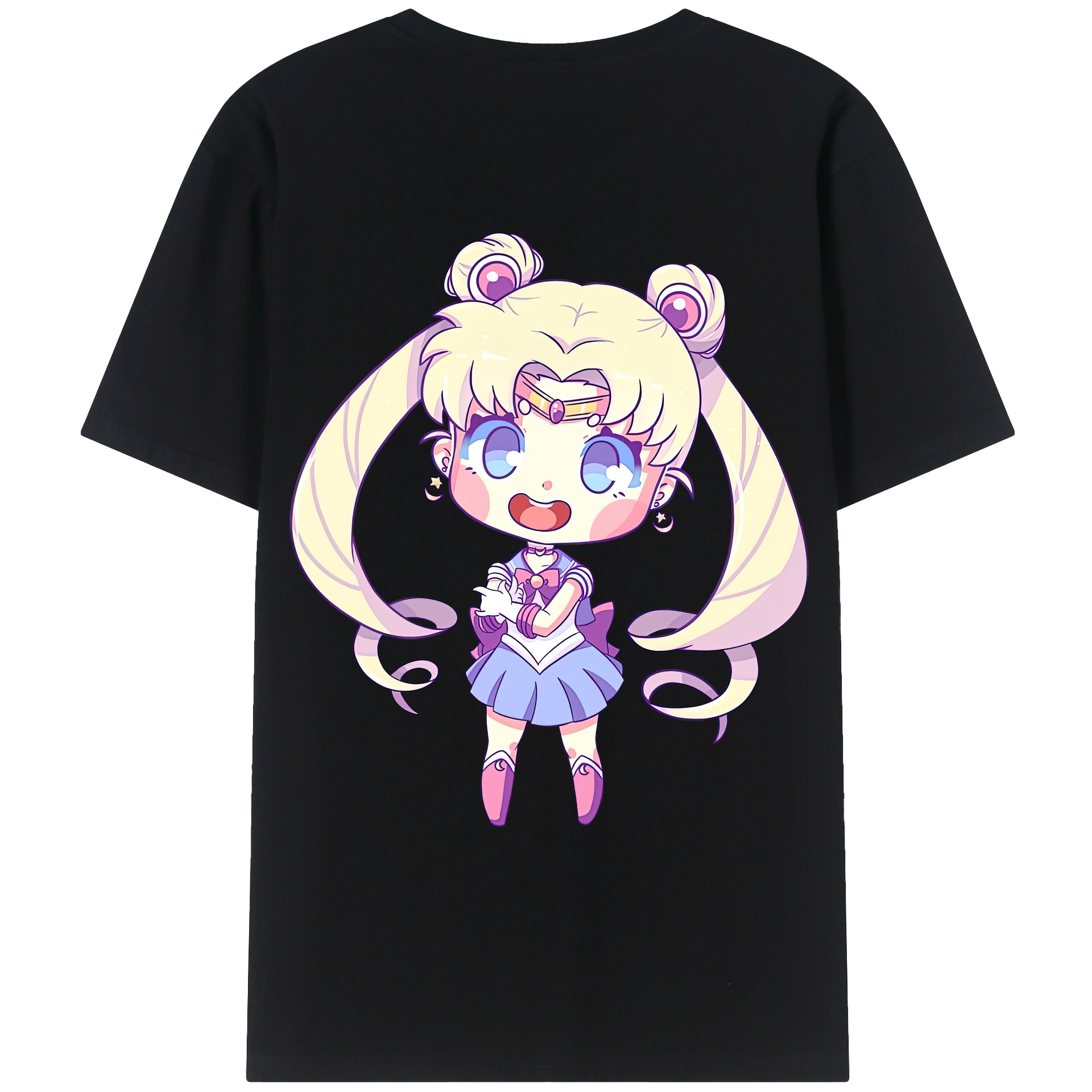 （画像用） 美少女戦士セーラームーン 月野 うさぎ つきの うさぎ Sailor Moon Tsukino Usagi レディース半袖Tシャツ(バックプリント)