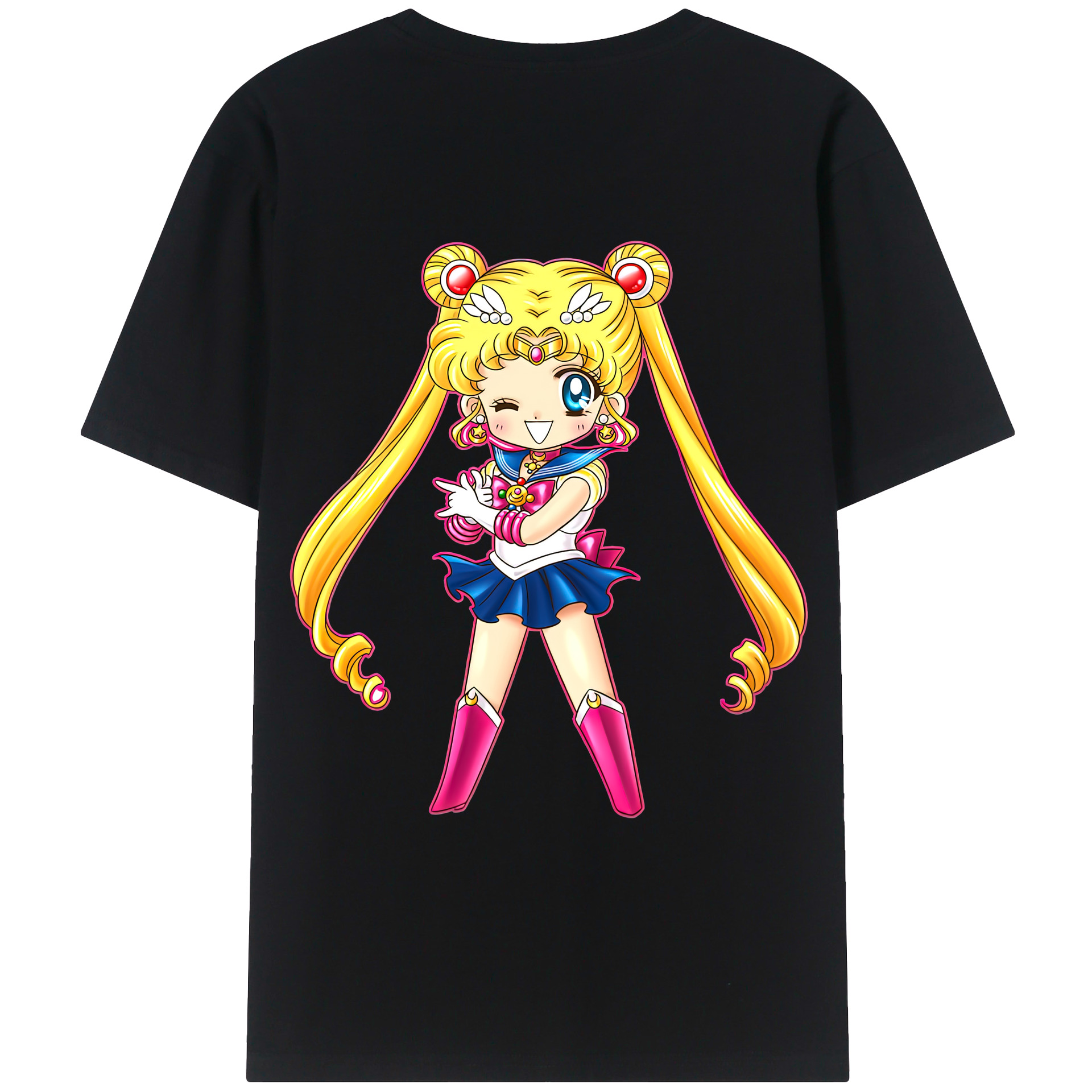（画像用） 美少女戦士セーラームーン 月野 うさぎ つきの うさぎ Sailor Moon Tsukino Usagi レディース半袖Tシャツ(バックプリント)