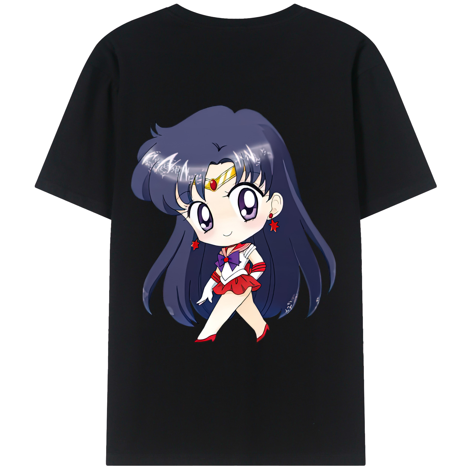 （画像用） 美少女戦士セーラームーン 火野レイ ひの レイ Sailor Moon Hino Rei （セーラーマーズ,Sailor Mars） レディース半袖Tシャツ(バックプリント)