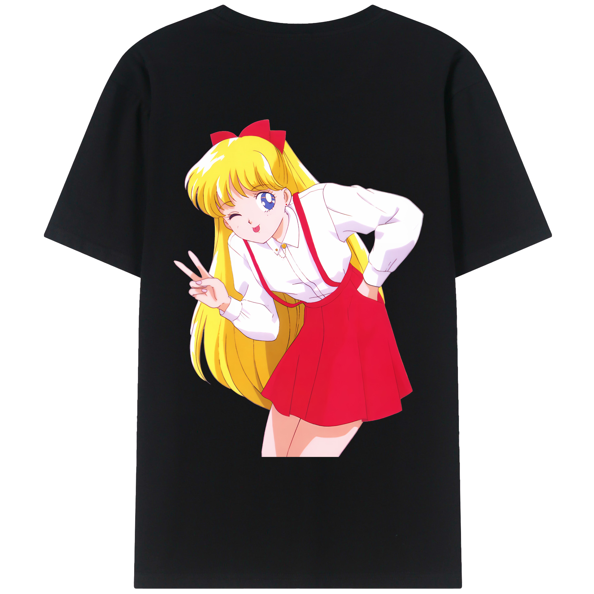 （画像用） 美少女戦士セーラームーン 愛野 美奈子 あいの みなこ Sailor Moon Aino Minako レディース半袖Tシャツ(バックプリント)