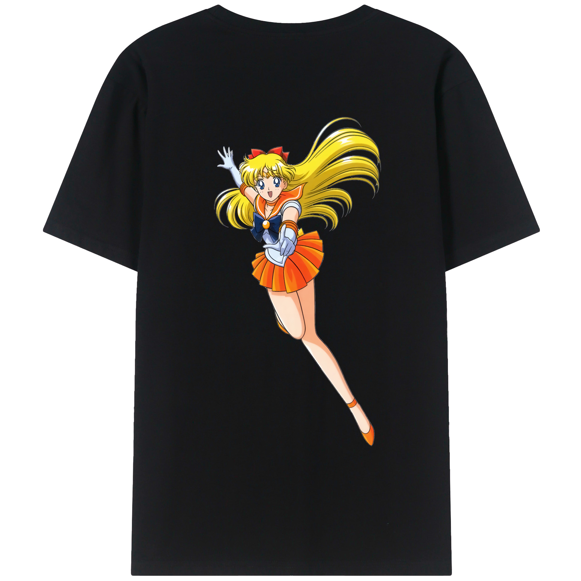 （画像用） 美少女戦士セーラームーン 愛野 美奈子 あいの みなこ Sailor Moon Aino Minako レディース半袖Tシャツ(バックプリント)