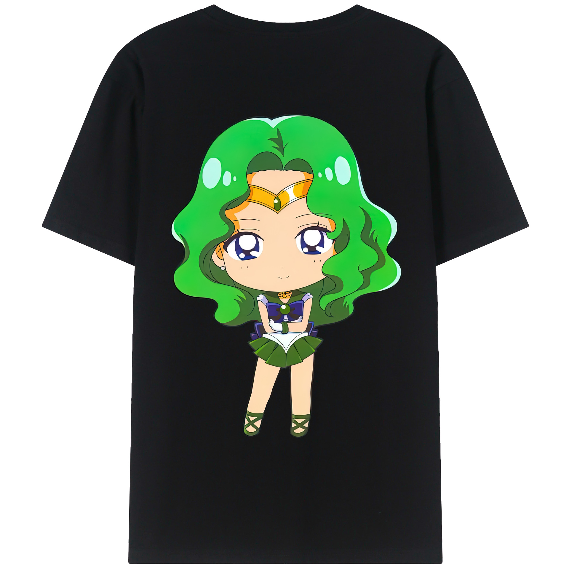 （画像用） 美少女戦士セーラームーン 海王 みちる（かいおう みちる） Sailor Moon Kaiou Michiru レディース半袖Tシャツ(バックプリント)