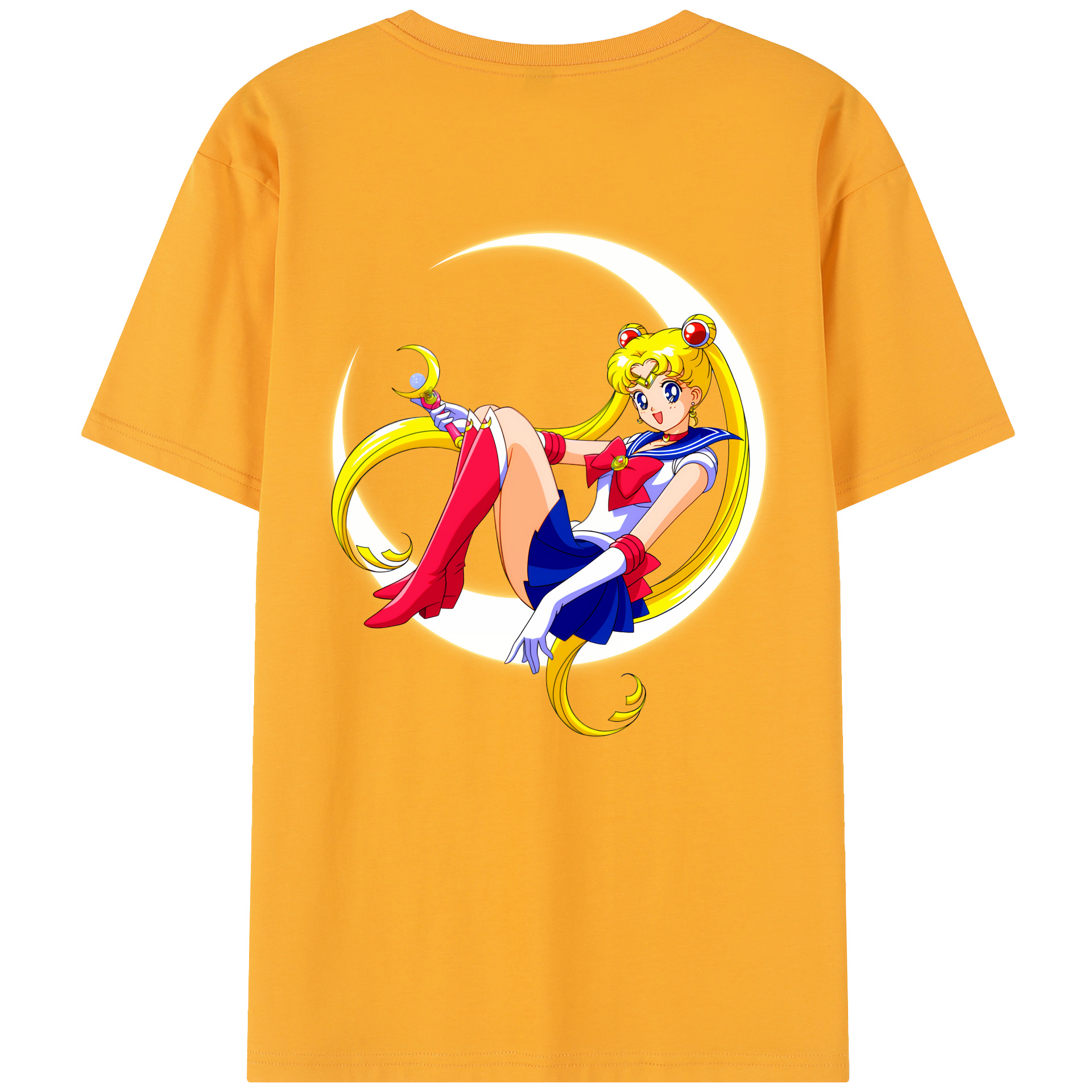 （画像用） 美少女戦士セーラームーン 月野 うさぎ つきの うさぎ Sailor Moon Tsukino Usagi レディース半袖Tシャツ(バックプリント)