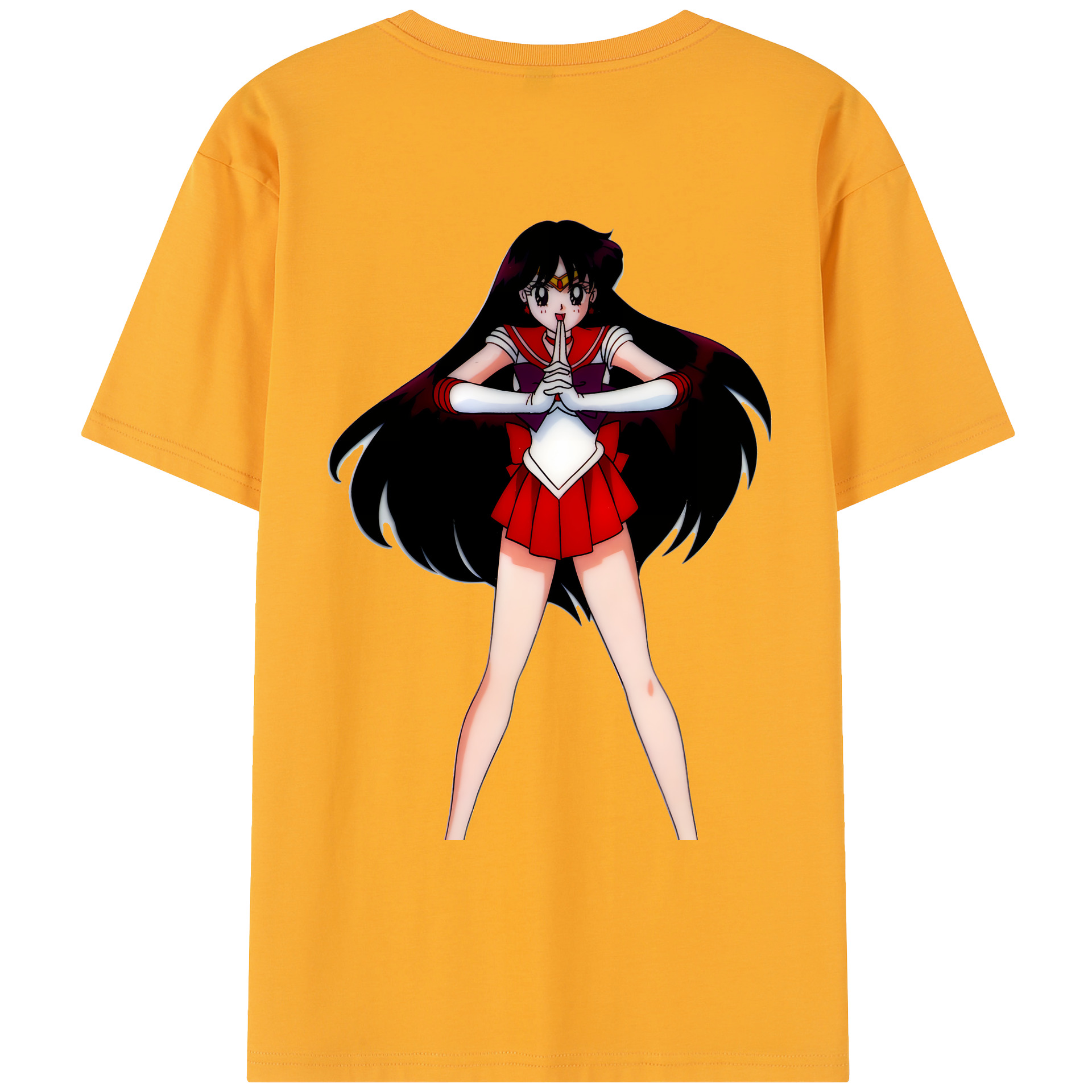 （画像用） 美少女戦士セーラームーン 火野レイ ひの レイ Sailor Moon Hino Rei （セーラーマーズ,Sailor Mars） レディース半袖Tシャツ(バックプリント)