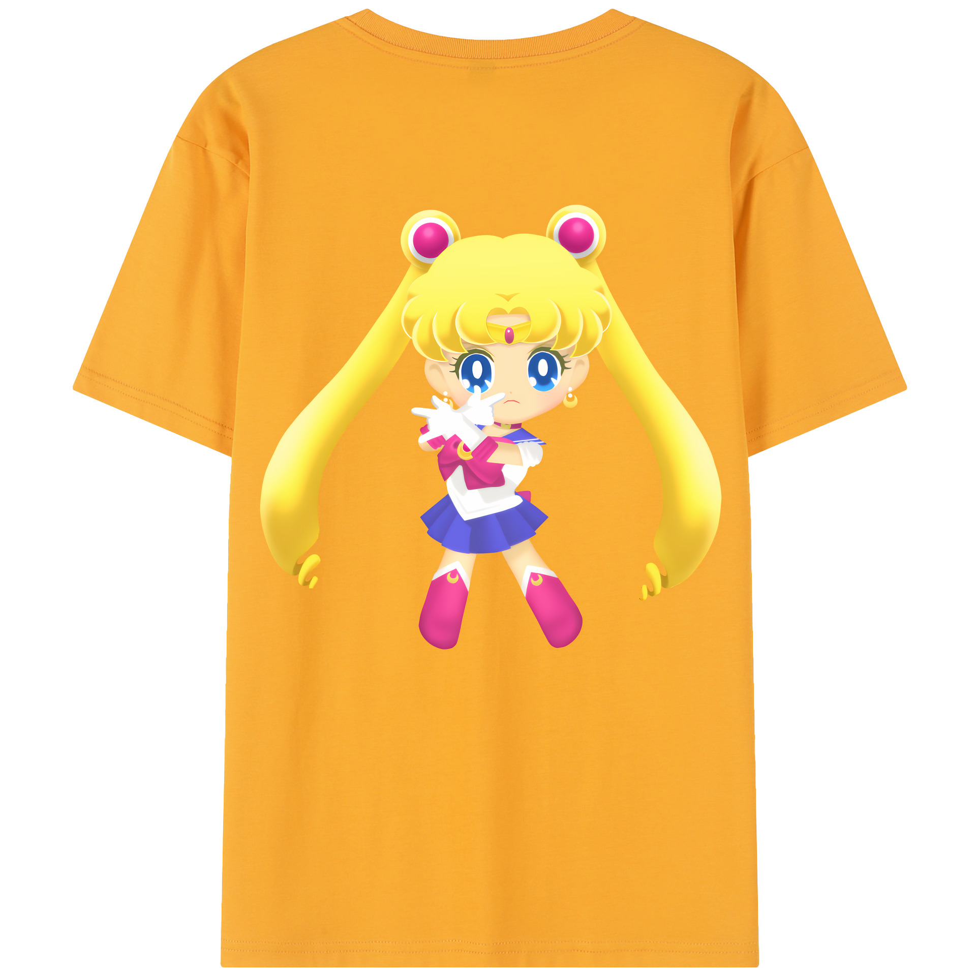 （画像用） 美少女戦士セーラームーン 月野 うさぎ つきの うさぎ Sailor Moon Tsukino Usagi レディース半袖Tシャツ(バックプリント)