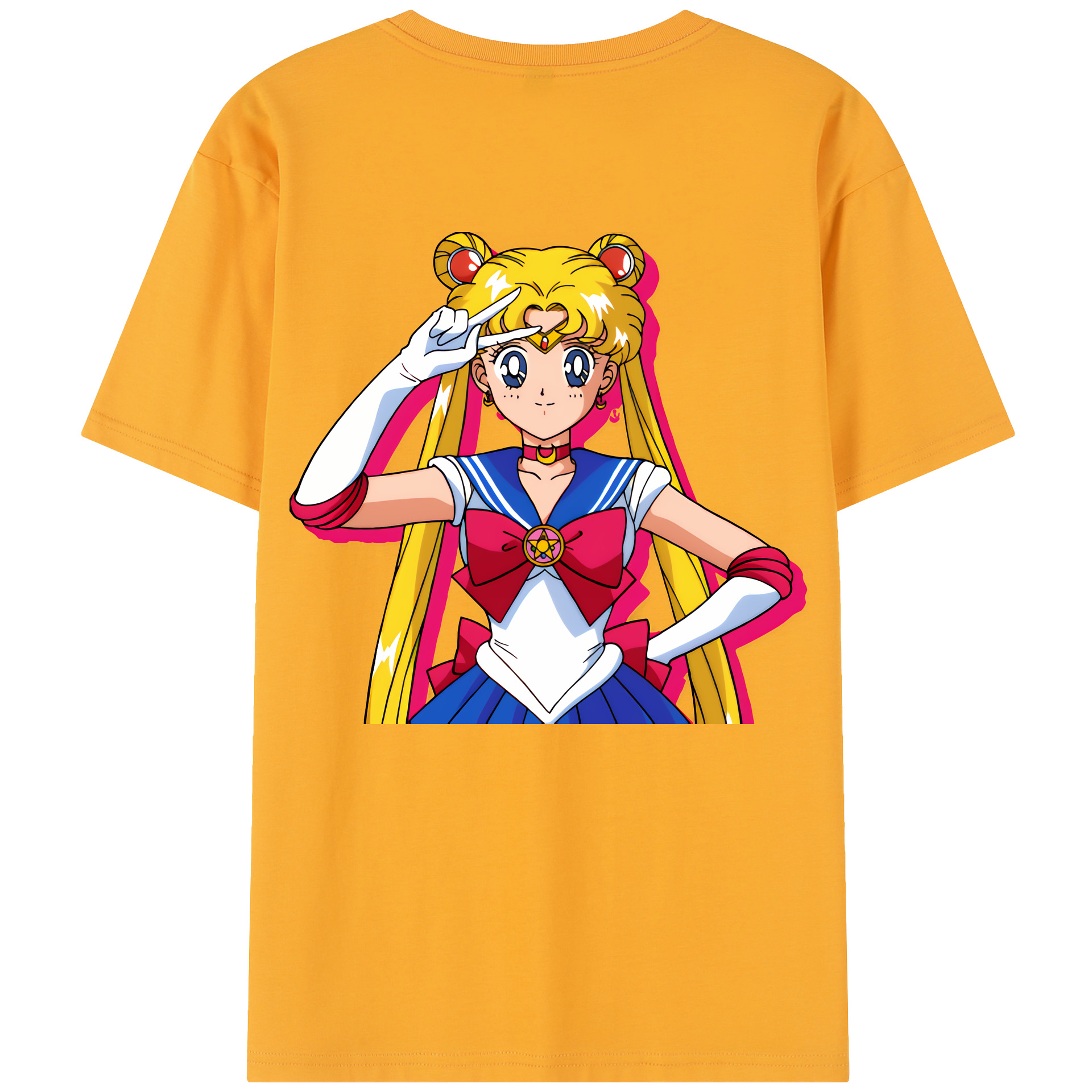 （画像用） 美少女戦士セーラームーン 月野 うさぎ つきの うさぎ Sailor Moon Tsukino Usagi レディース半袖Tシャツ(バックプリント)