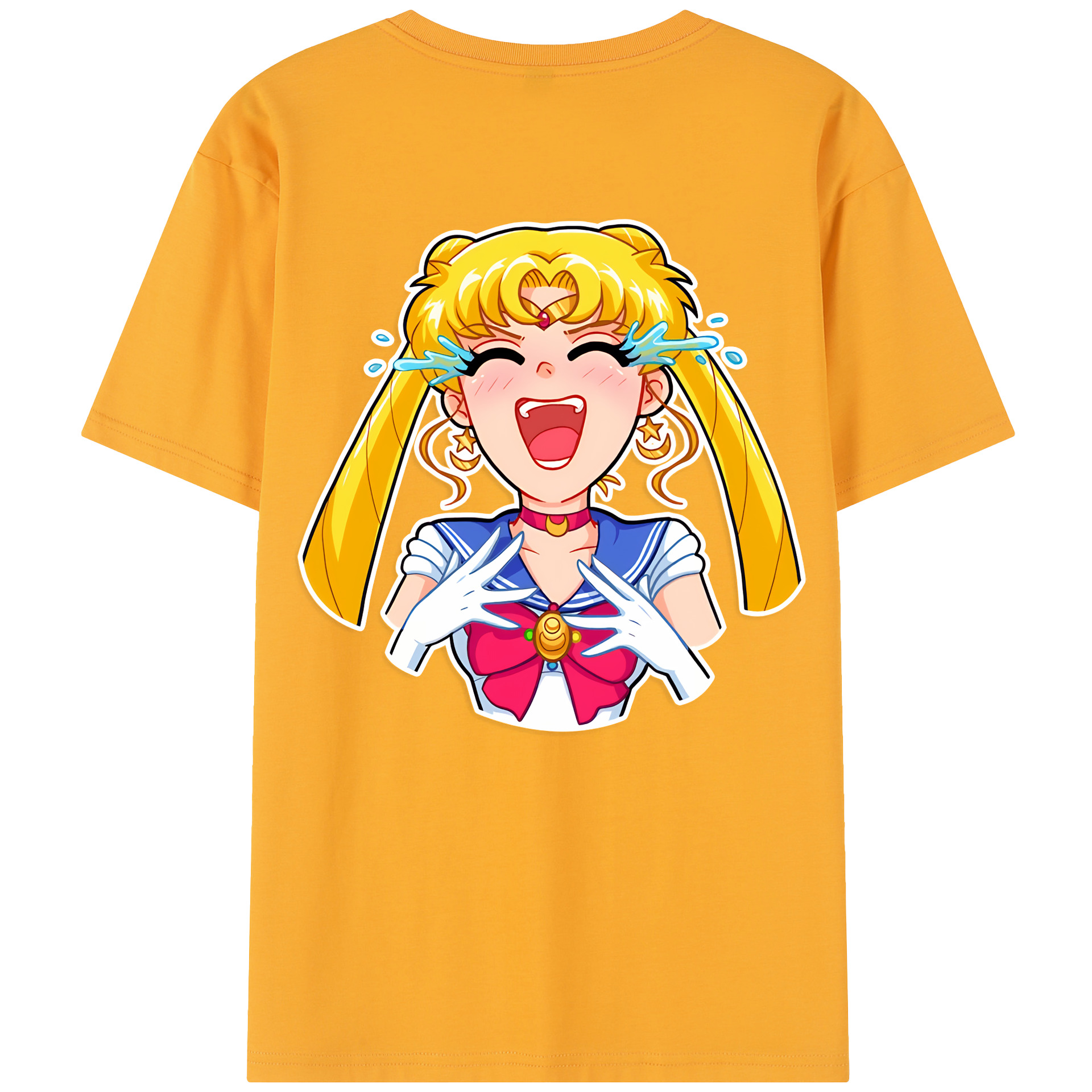（画像用） 美少女戦士セーラームーン 月野 うさぎ つきの うさぎ Sailor Moon Tsukino Usagi レディース半袖Tシャツ(バックプリント)