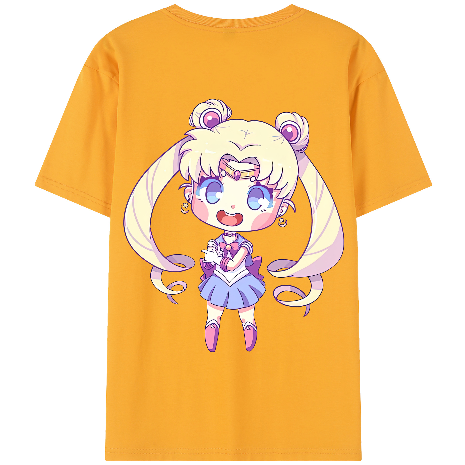 （画像用） 美少女戦士セーラームーン 月野 うさぎ つきの うさぎ Sailor Moon Tsukino Usagi レディース半袖Tシャツ(バックプリント)