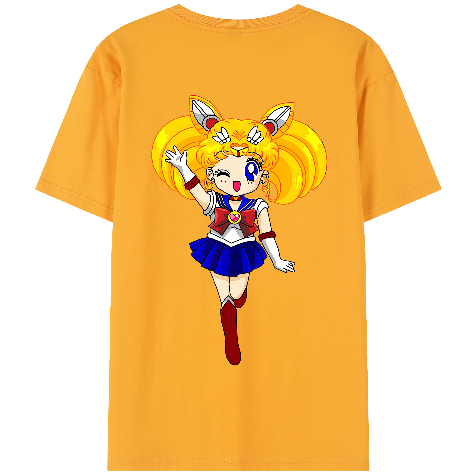 （画像用） 美少女戦士セーラームーン 月野 うさぎ つきの うさぎ Sailor Moon Tsukino Usagi レディース半袖Tシャツ(バックプリント)