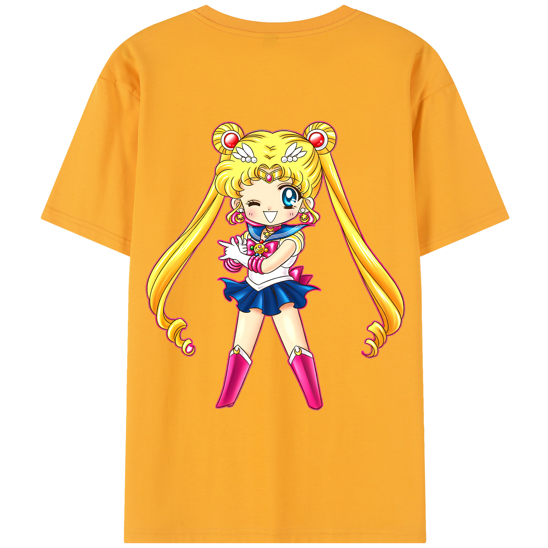 （画像用） 美少女戦士セーラームーン 月野 うさぎ つきの うさぎ Sailor Moon Tsukino Usagi レディース半袖Tシャツ(バックプリント)