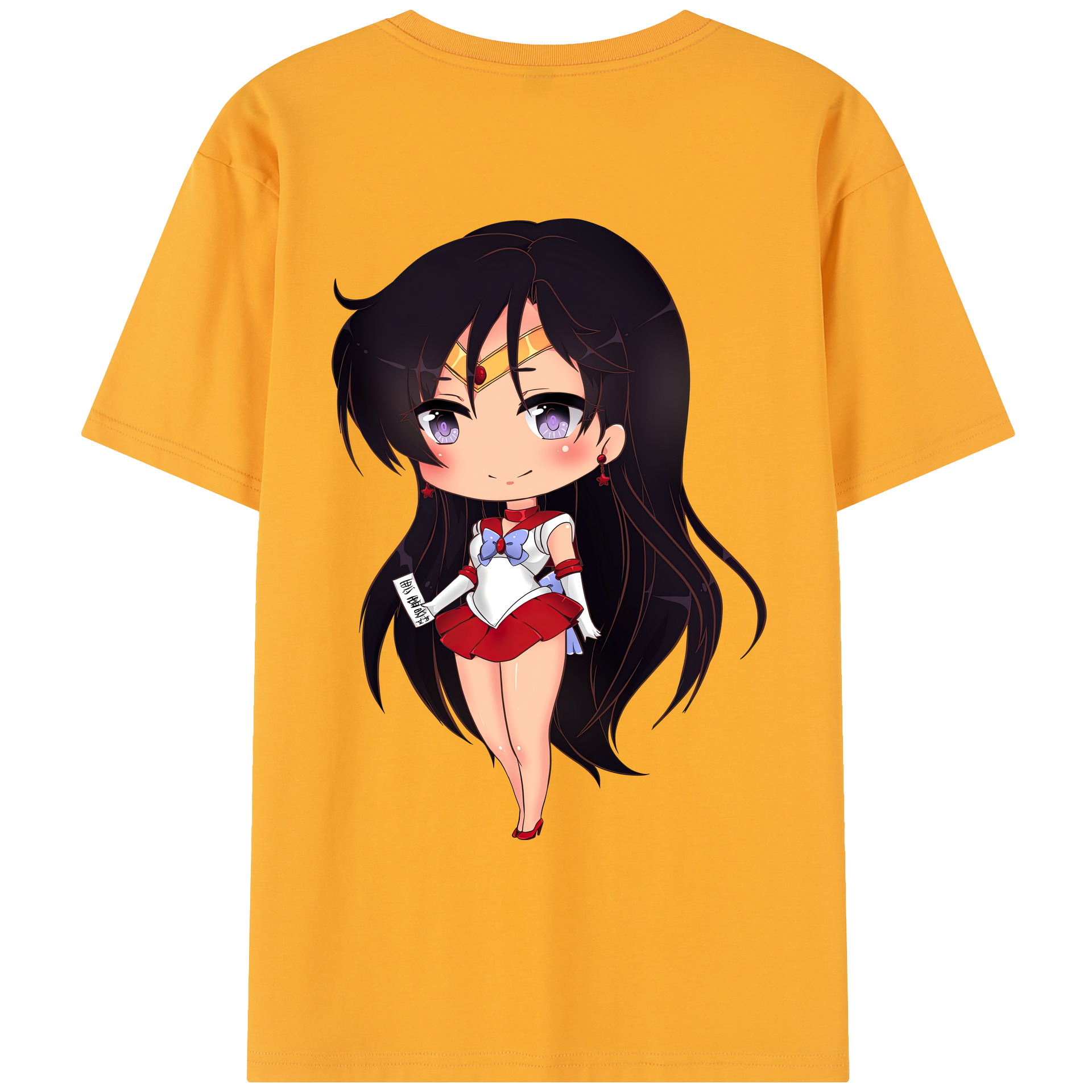 （画像用） 美少女戦士セーラームーン 火野レイ ひの レイ Sailor Moon Hino Rei （セーラーマーズ,Sailor Mars） レディース半袖Tシャツ(バックプリント)