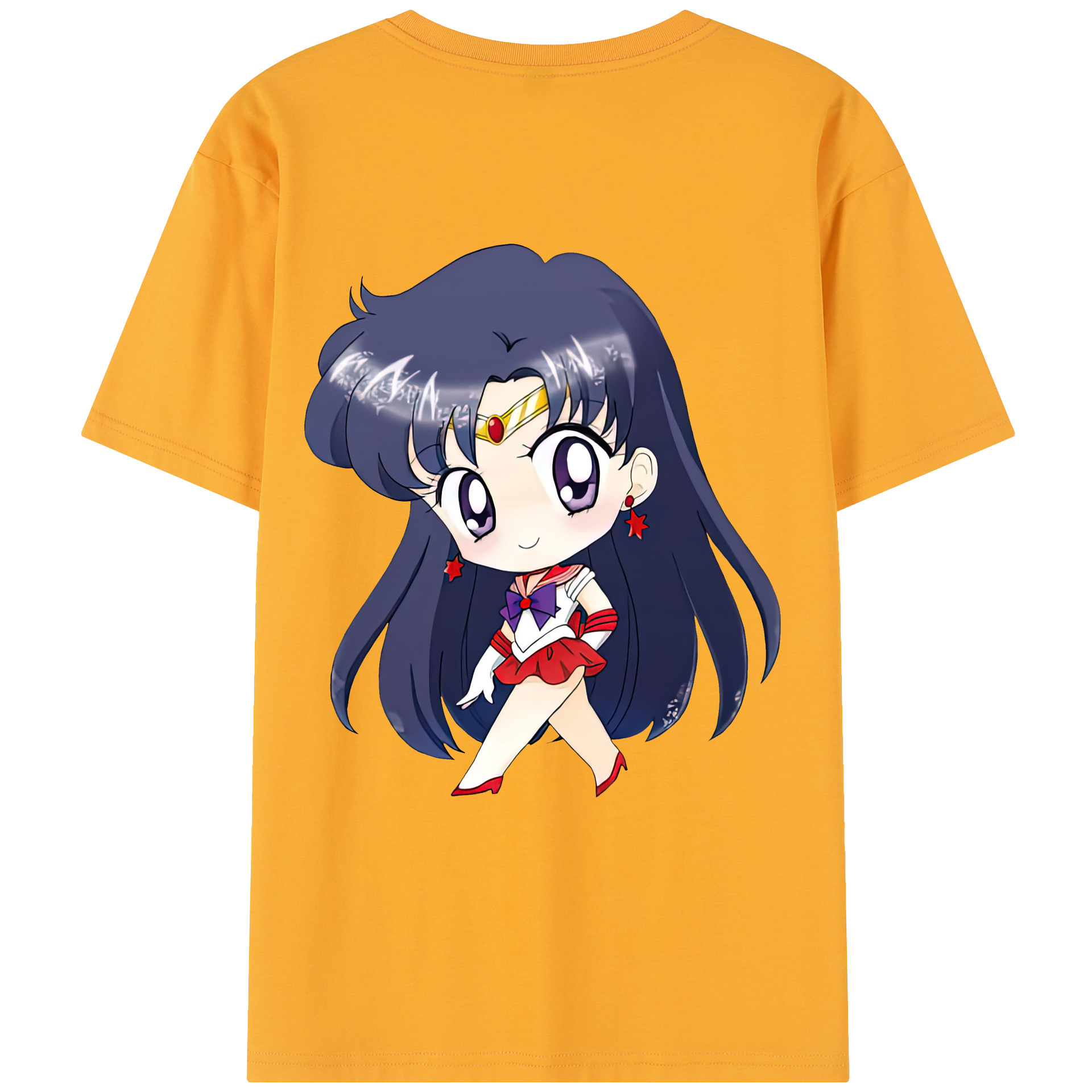（画像用） 美少女戦士セーラームーン 火野レイ ひの レイ Sailor Moon Hino Rei （セーラーマーズ,Sailor Mars） レディース半袖Tシャツ(バックプリント)