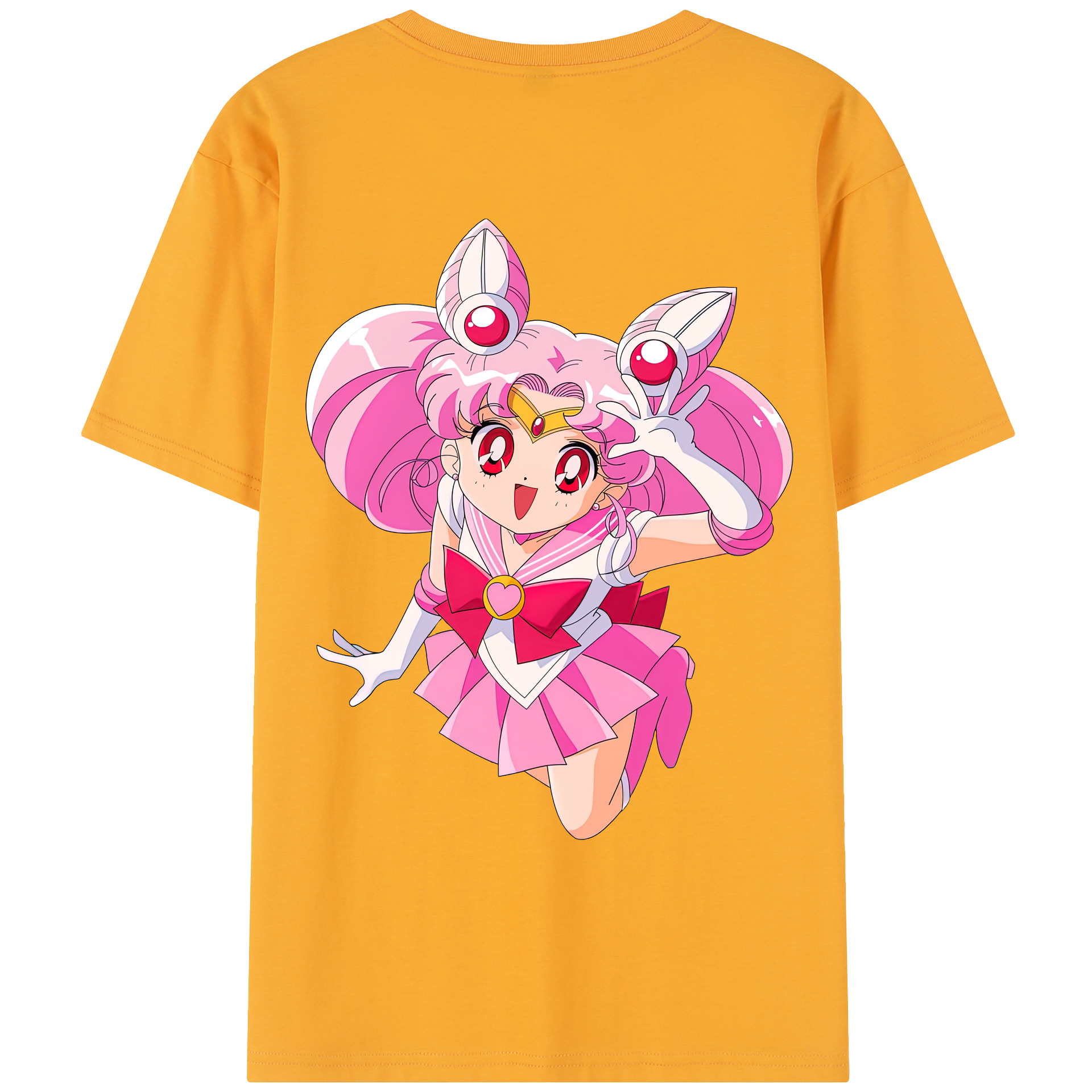 （画像用） 美少女戦士セーラームーン ちびうさ Sailor Moon Chibiusa Tsukino Usagi Small Lady Serenity レディース半袖Tシャツ(バックプリント)