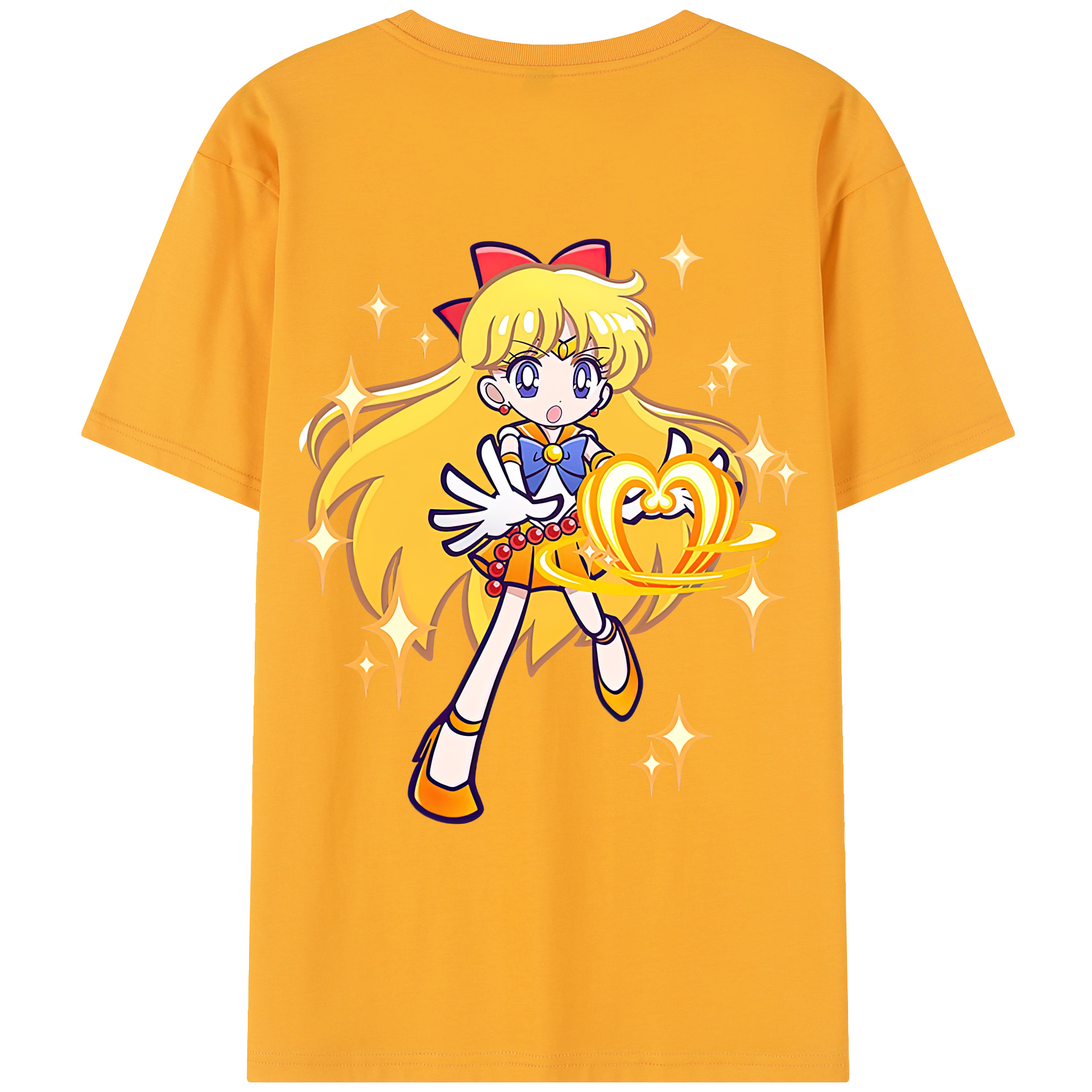（画像用） 美少女戦士セーラームーン 愛野 美奈子 あいの みなこ Sailor Moon Aino Minako レディース半袖Tシャツ(バックプリント)