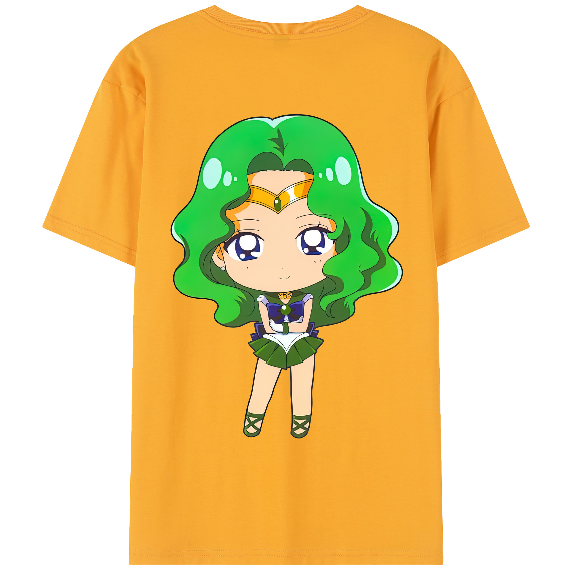 （画像用） 美少女戦士セーラームーン 海王 みちる（かいおう みちる） Sailor Moon Kaiou Michiru レディース半袖Tシャツ(バックプリント)