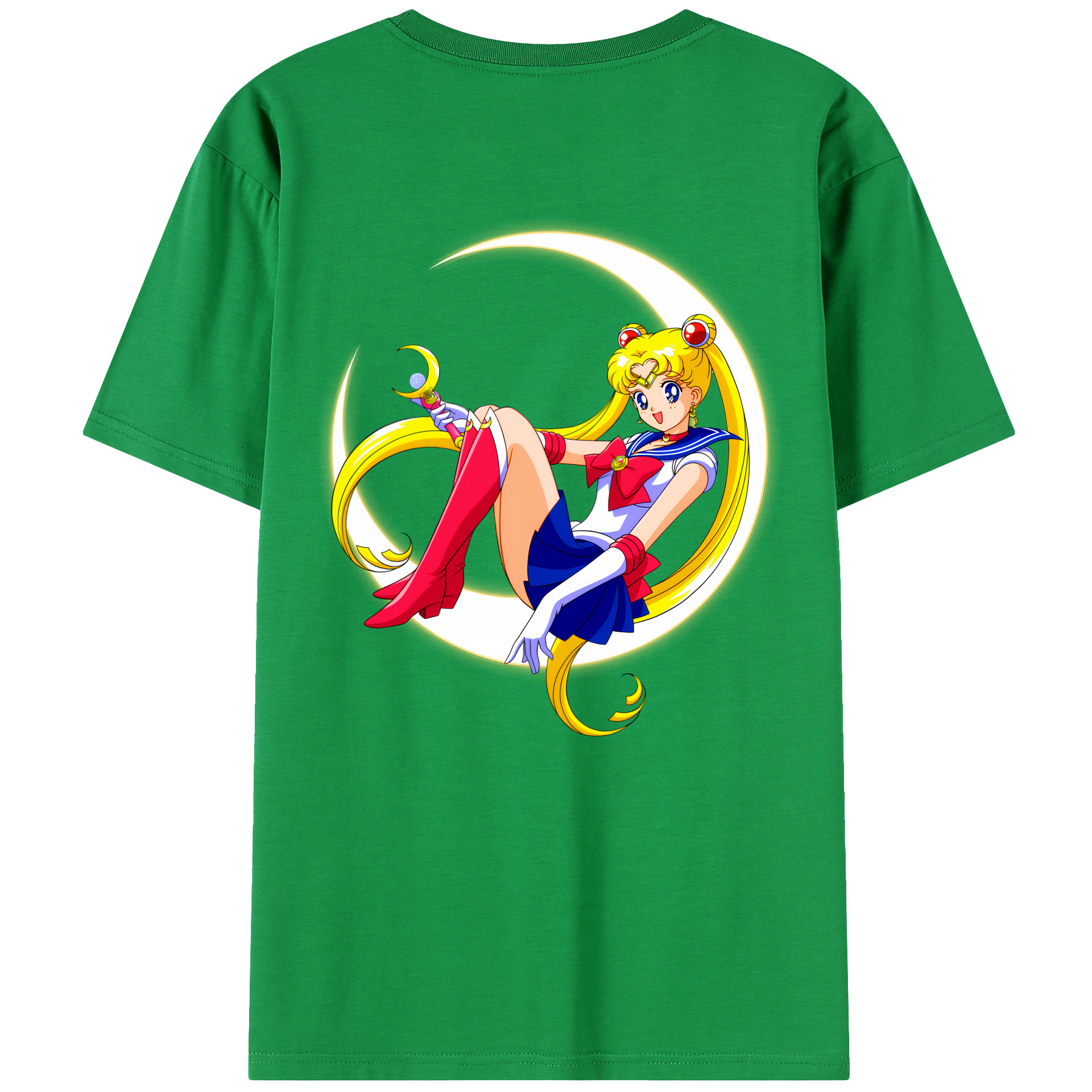 （画像用） 美少女戦士セーラームーン 月野 うさぎ つきの うさぎ Sailor Moon Tsukino Usagi レディース半袖Tシャツ(バックプリント)