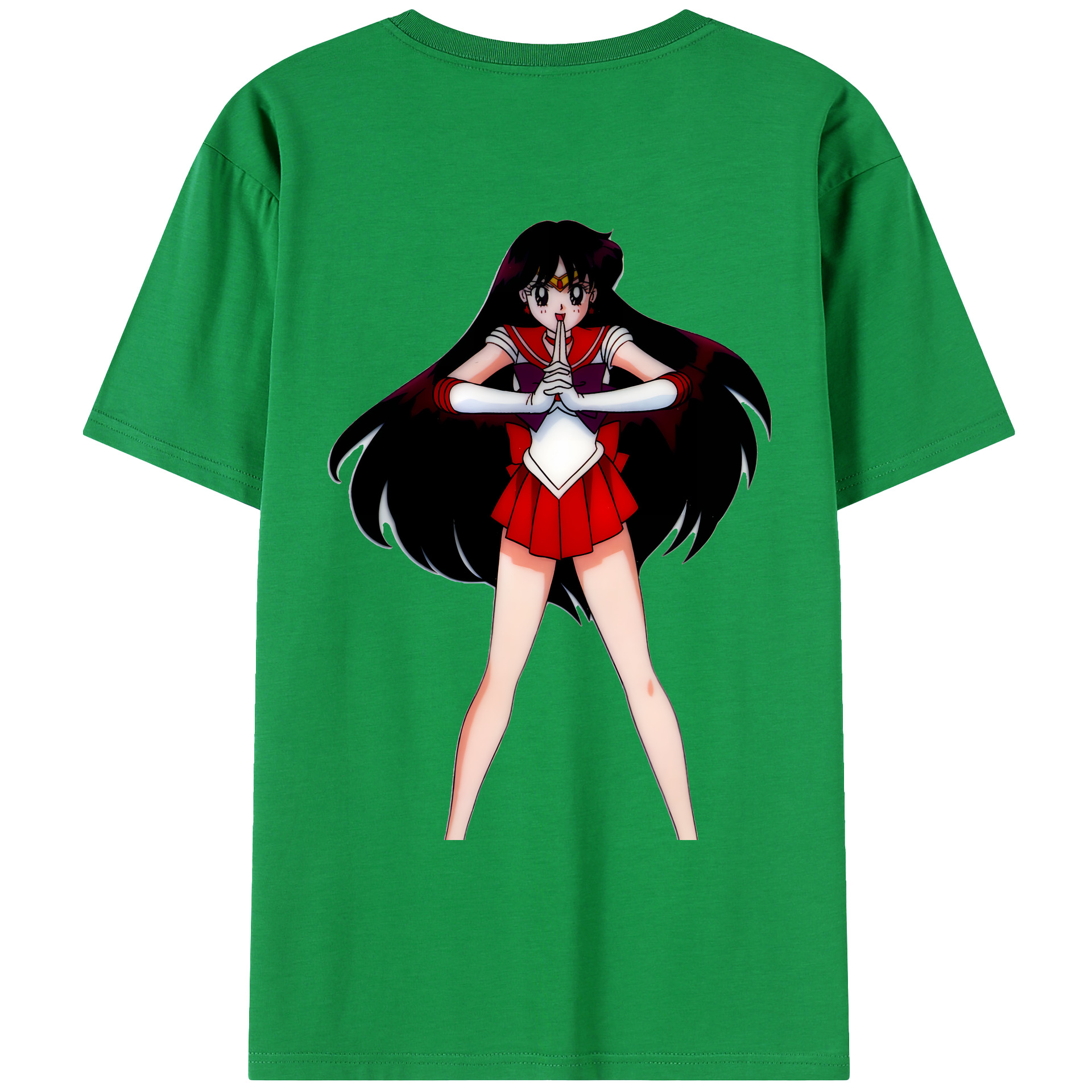 （画像用） 美少女戦士セーラームーン 火野レイ ひの レイ Sailor Moon Hino Rei （セーラーマーズ,Sailor Mars） レディース半袖Tシャツ(バックプリント)