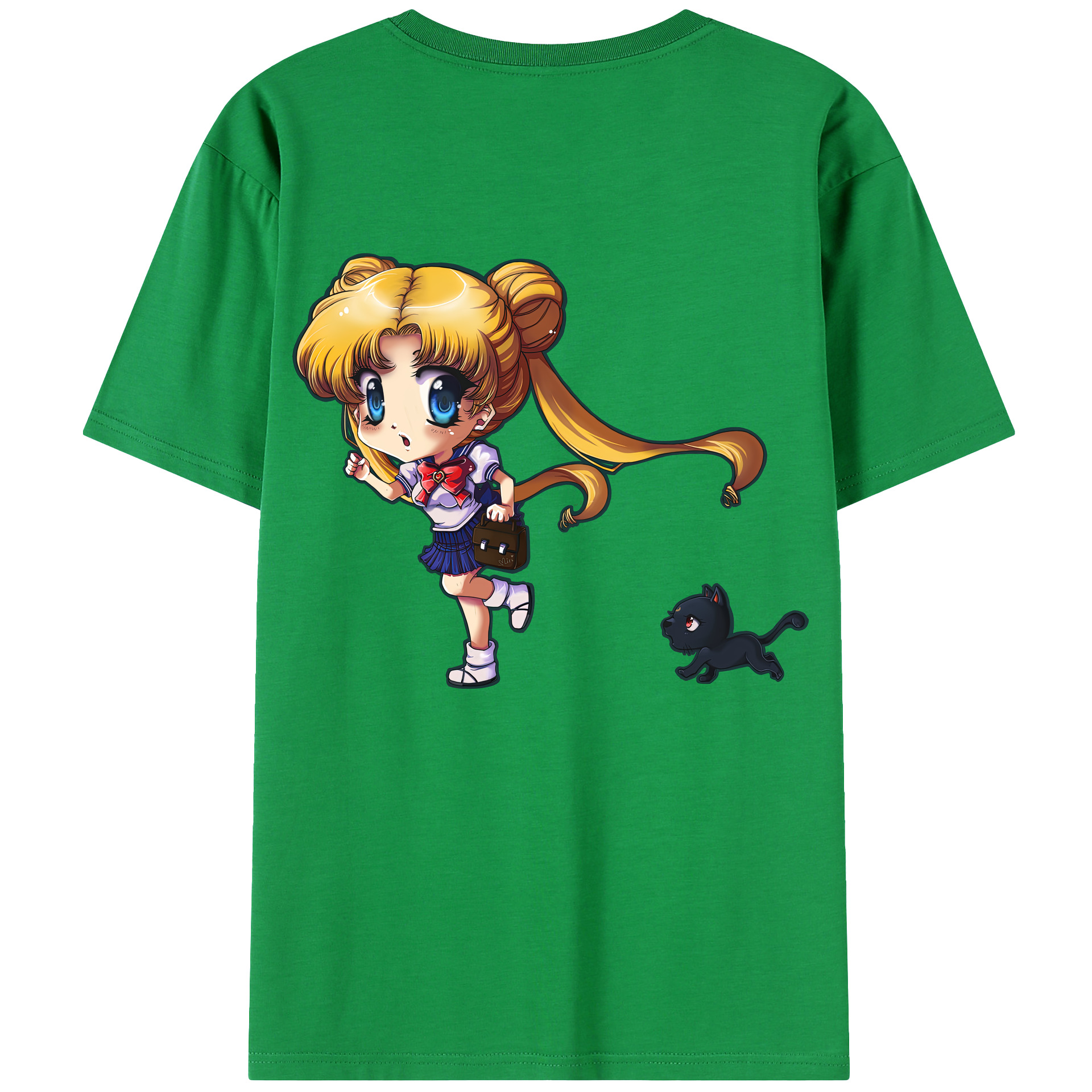 （画像用） 美少女戦士セーラームーン 愛野 美奈子 あいの みなこ Sailor Moon Aino Minako レディース半袖Tシャツ(バックプリント)
