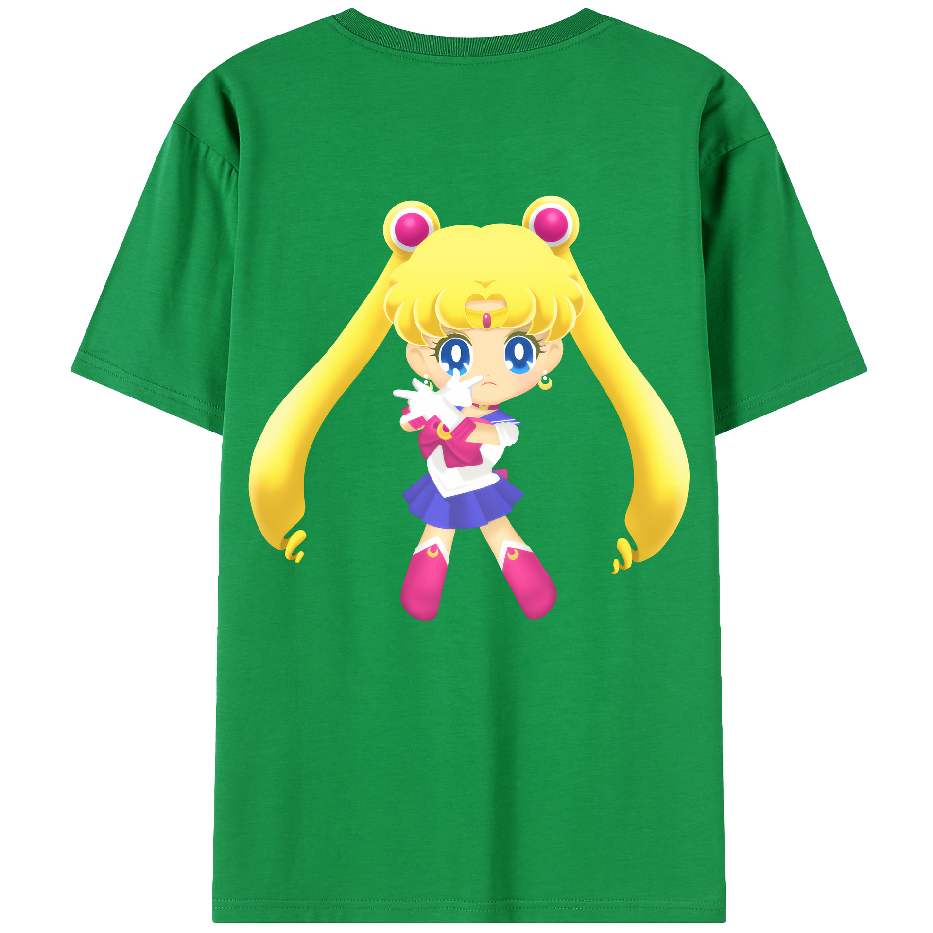 （画像用） 美少女戦士セーラームーン 月野 うさぎ つきの うさぎ Sailor Moon Tsukino Usagi レディース半袖Tシャツ(バックプリント)