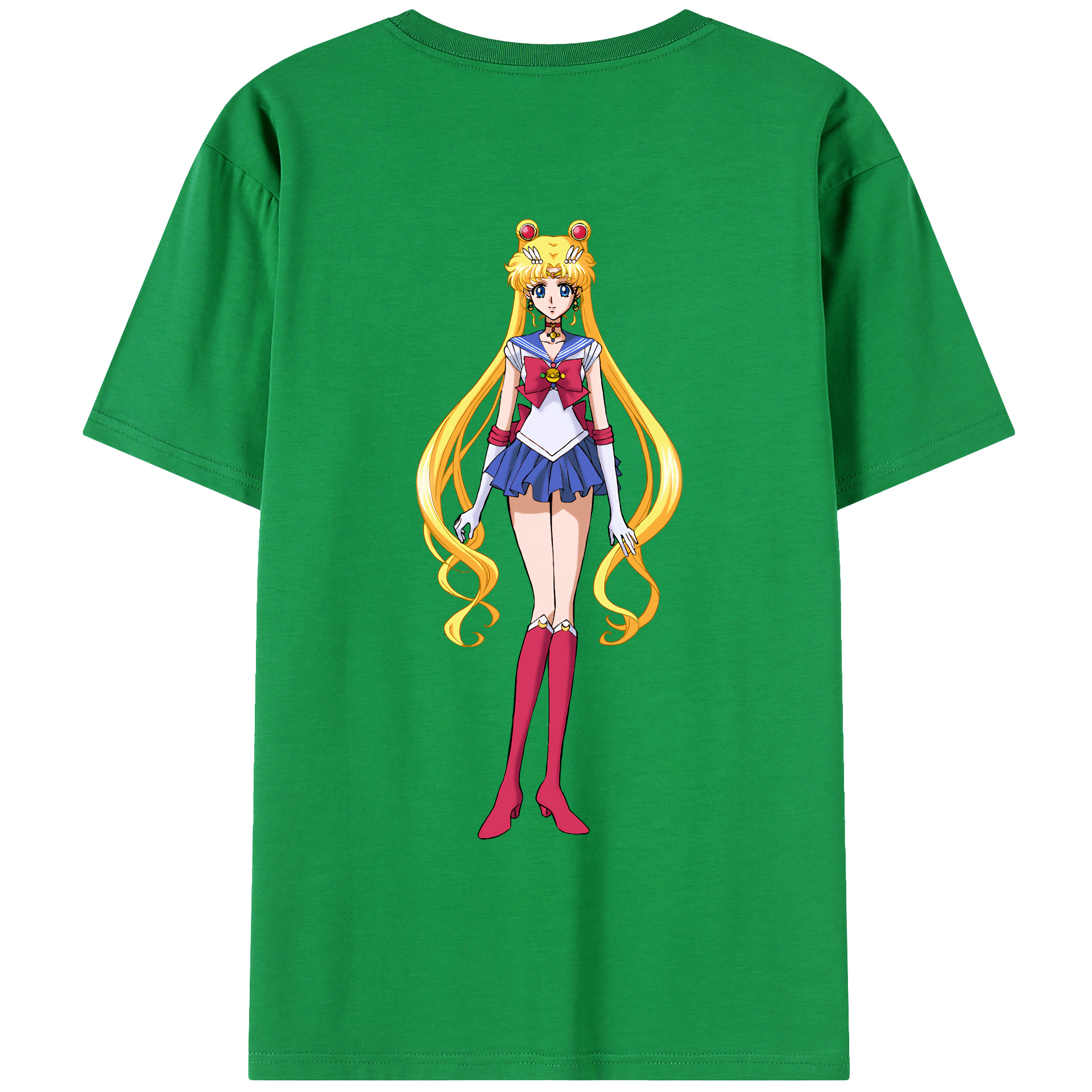 （画像用） 美少女戦士セーラームーン 月野 うさぎ つきの うさぎ Sailor Moon Tsukino Usagi レディース半袖Tシャツ(バックプリント)