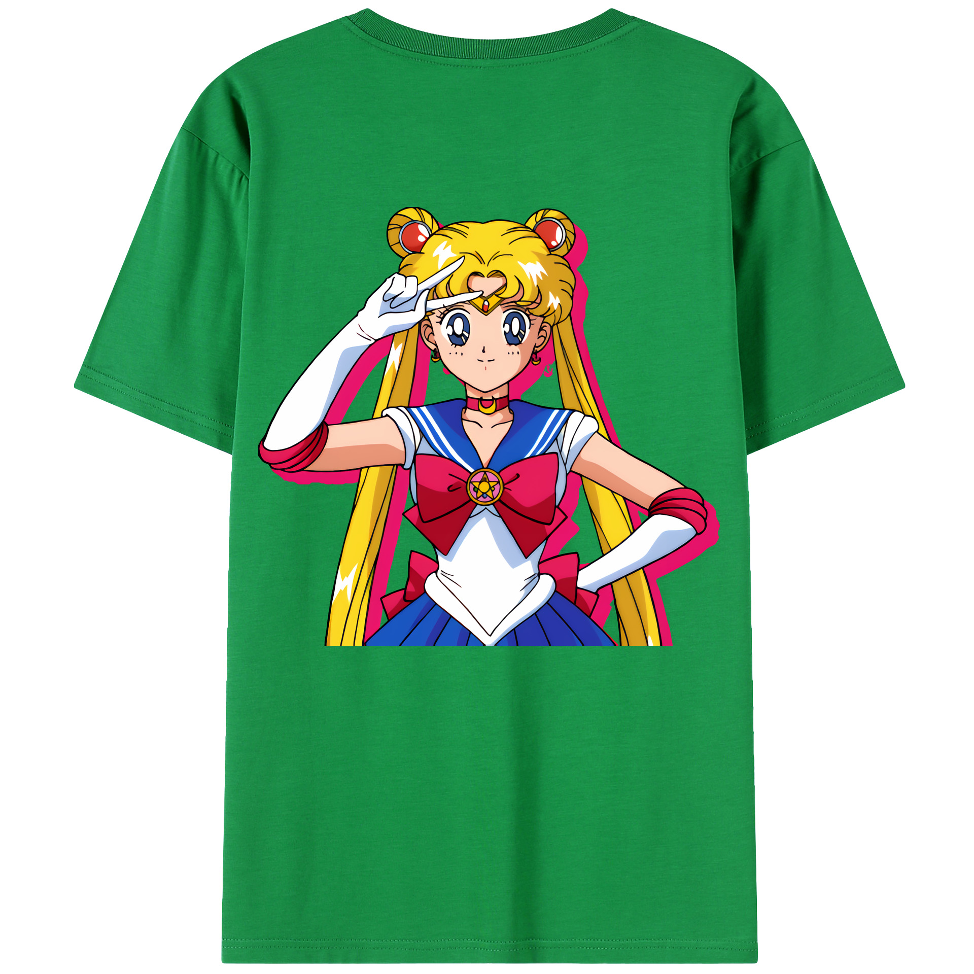 （画像用） 美少女戦士セーラームーン 月野 うさぎ つきの うさぎ Sailor Moon Tsukino Usagi レディース半袖Tシャツ(バックプリント)