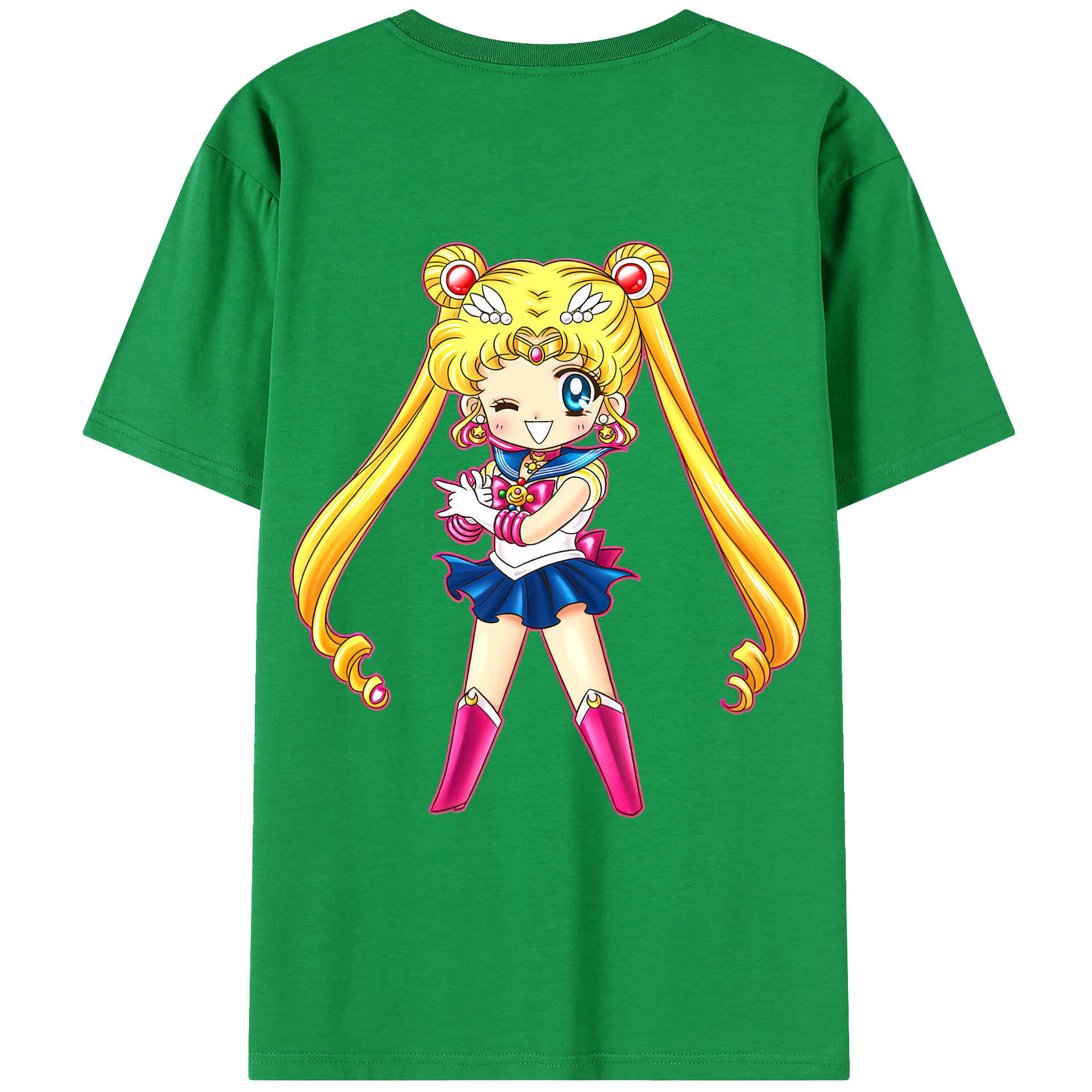 （画像用） 美少女戦士セーラームーン 月野 うさぎ つきの うさぎ Sailor Moon Tsukino Usagi レディース半袖Tシャツ(バックプリント)