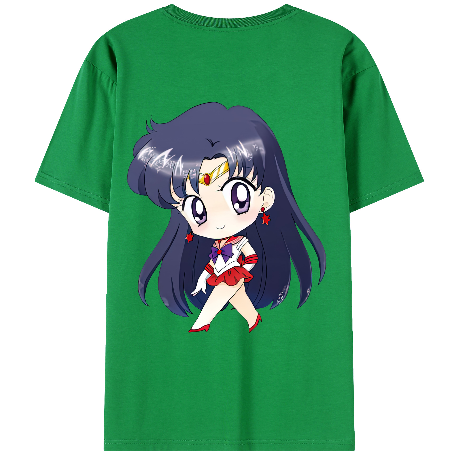 （画像用） 美少女戦士セーラームーン 火野レイ ひの レイ Sailor Moon Hino Rei （セーラーマーズ,Sailor Mars） レディース半袖Tシャツ(バックプリント)
